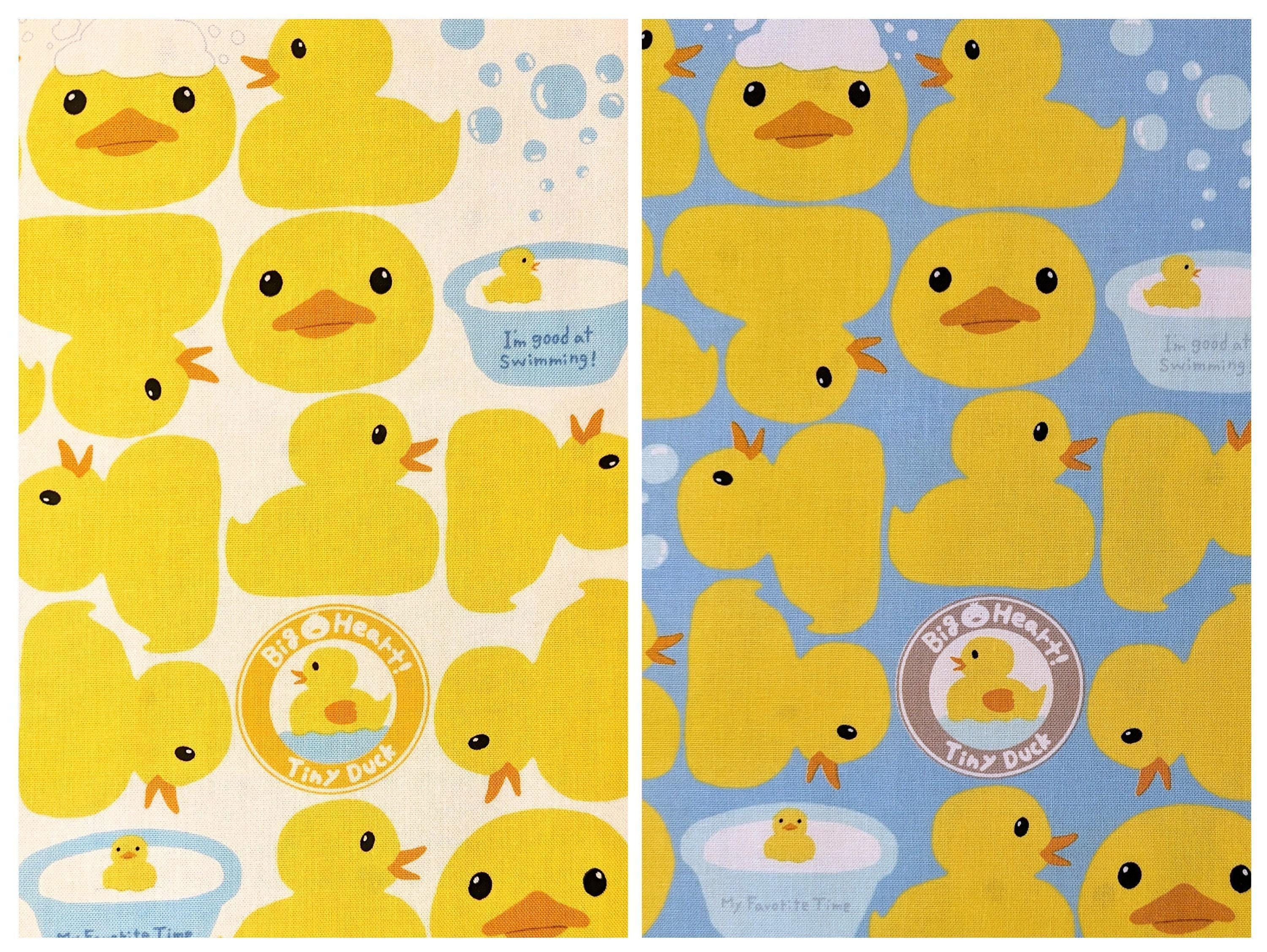 Kobayashi - Ducky Bath Time Oxford Cotton Canvas - White