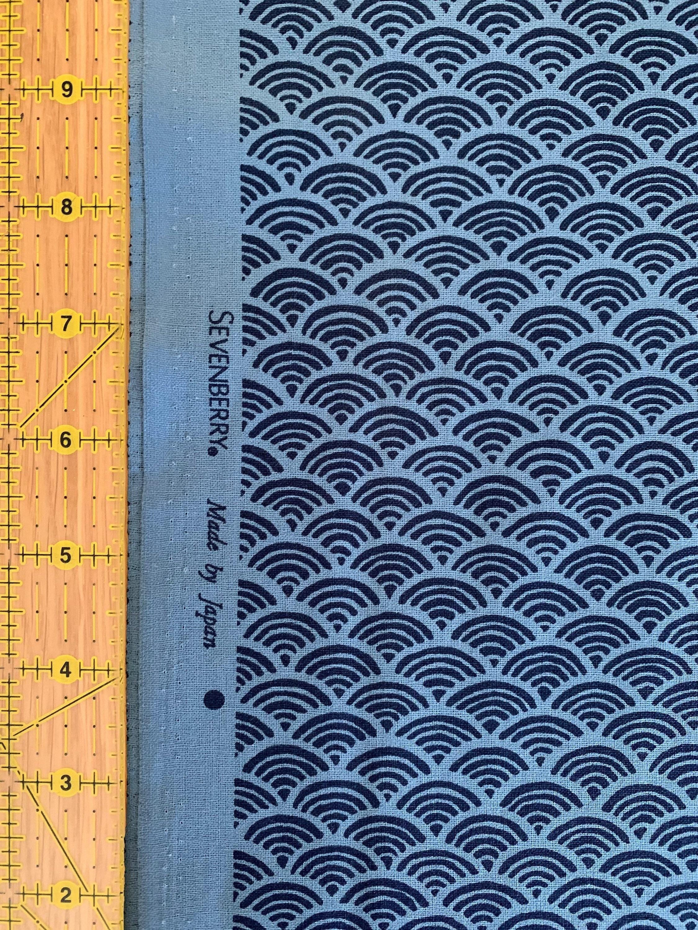 Sevenberry - Waves Cotton Fabric - Blue Navy