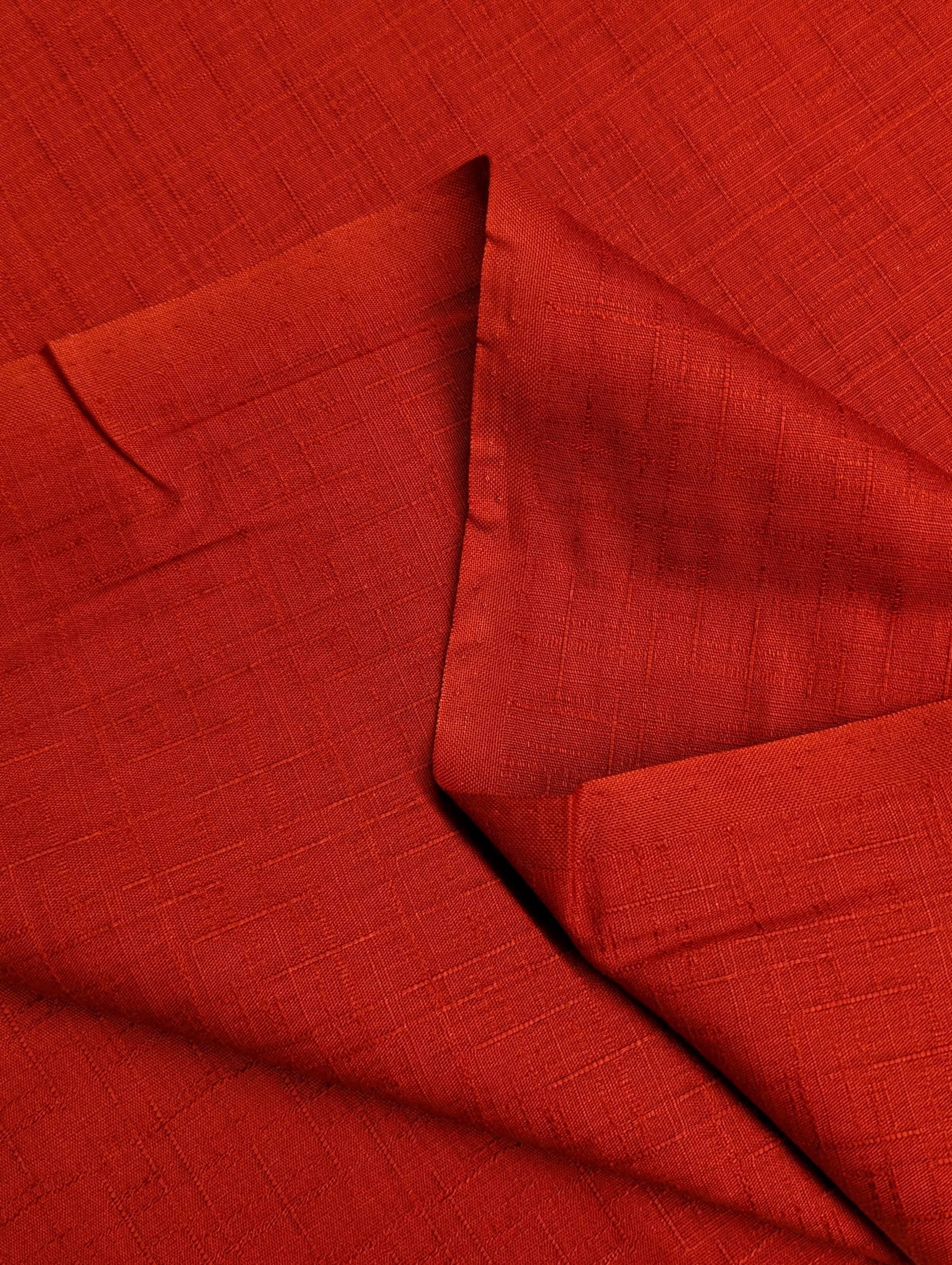 Solid color dobby weave Kobayashi Japanese cotton fabric KC-8260 B red