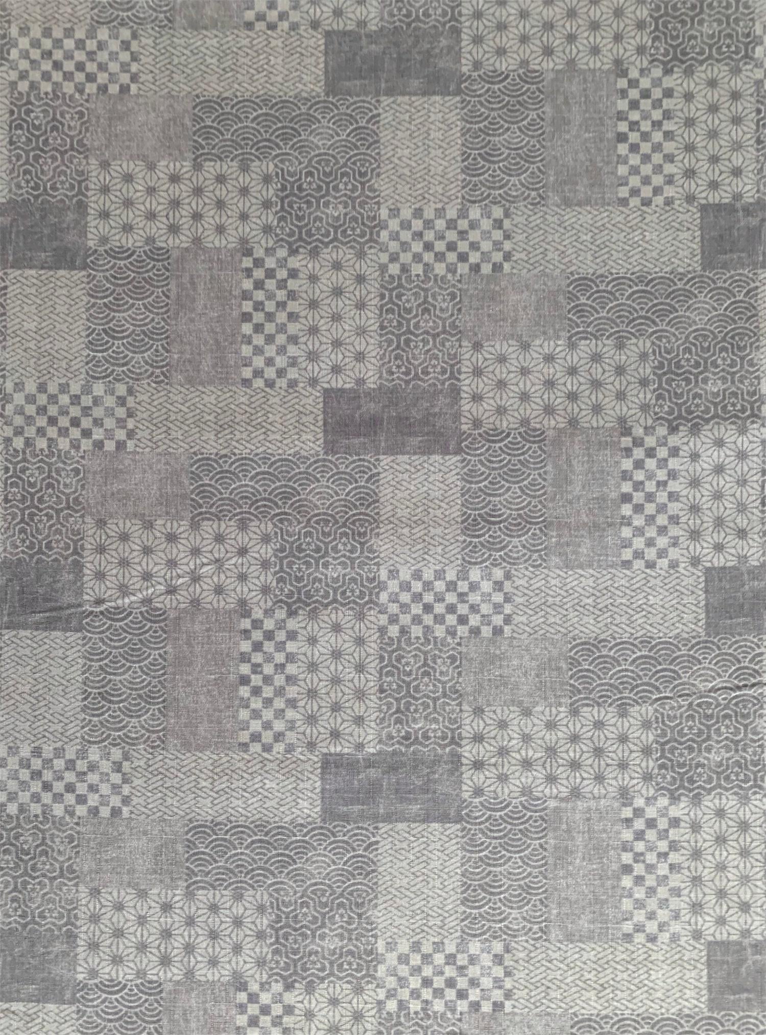 Sevenberry - Patchwork Cotton Dobby - Light Gray