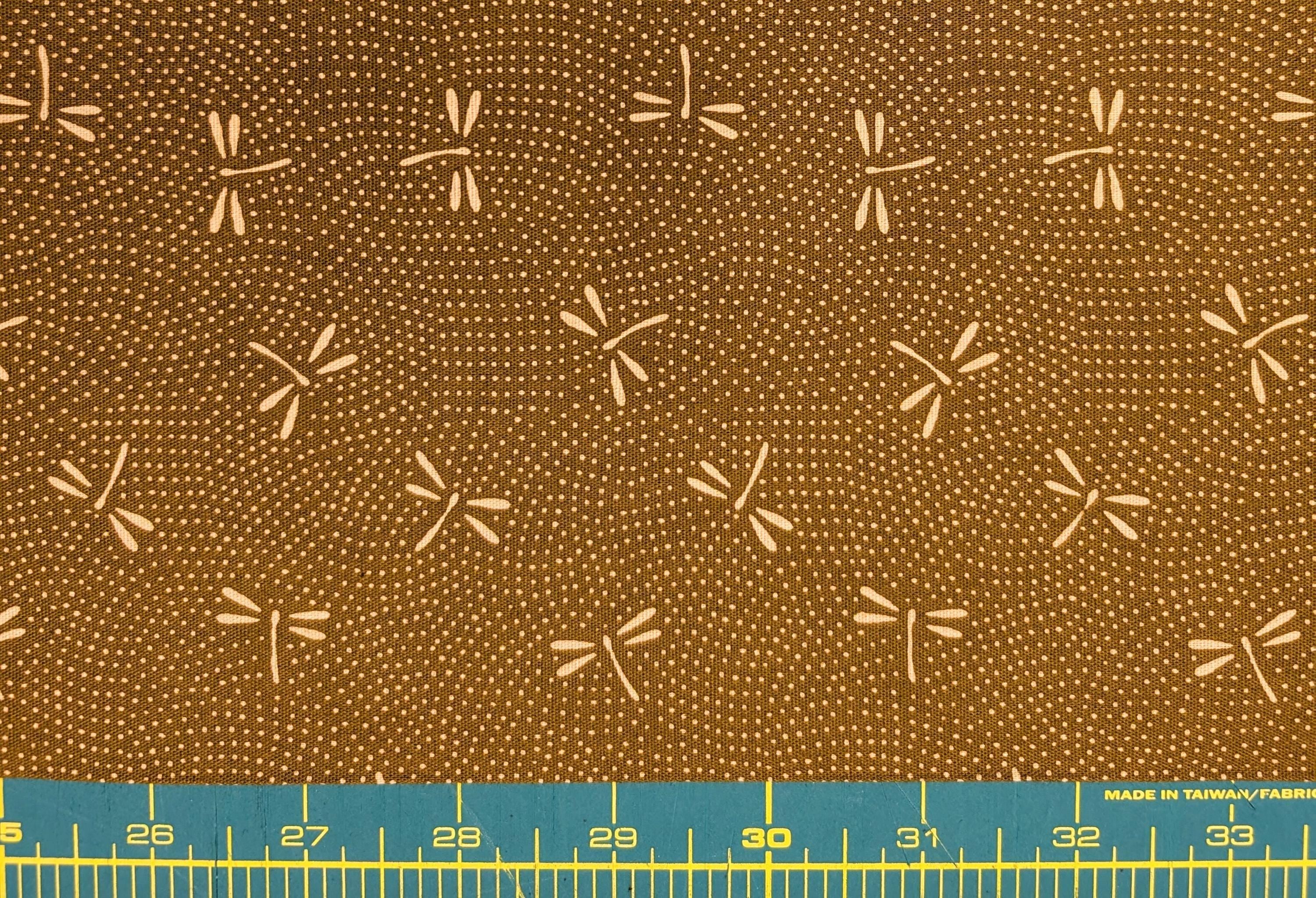 NEW Dotted Dragonflies Senyo Japanese cotton fabric SK-100-4 D yellow