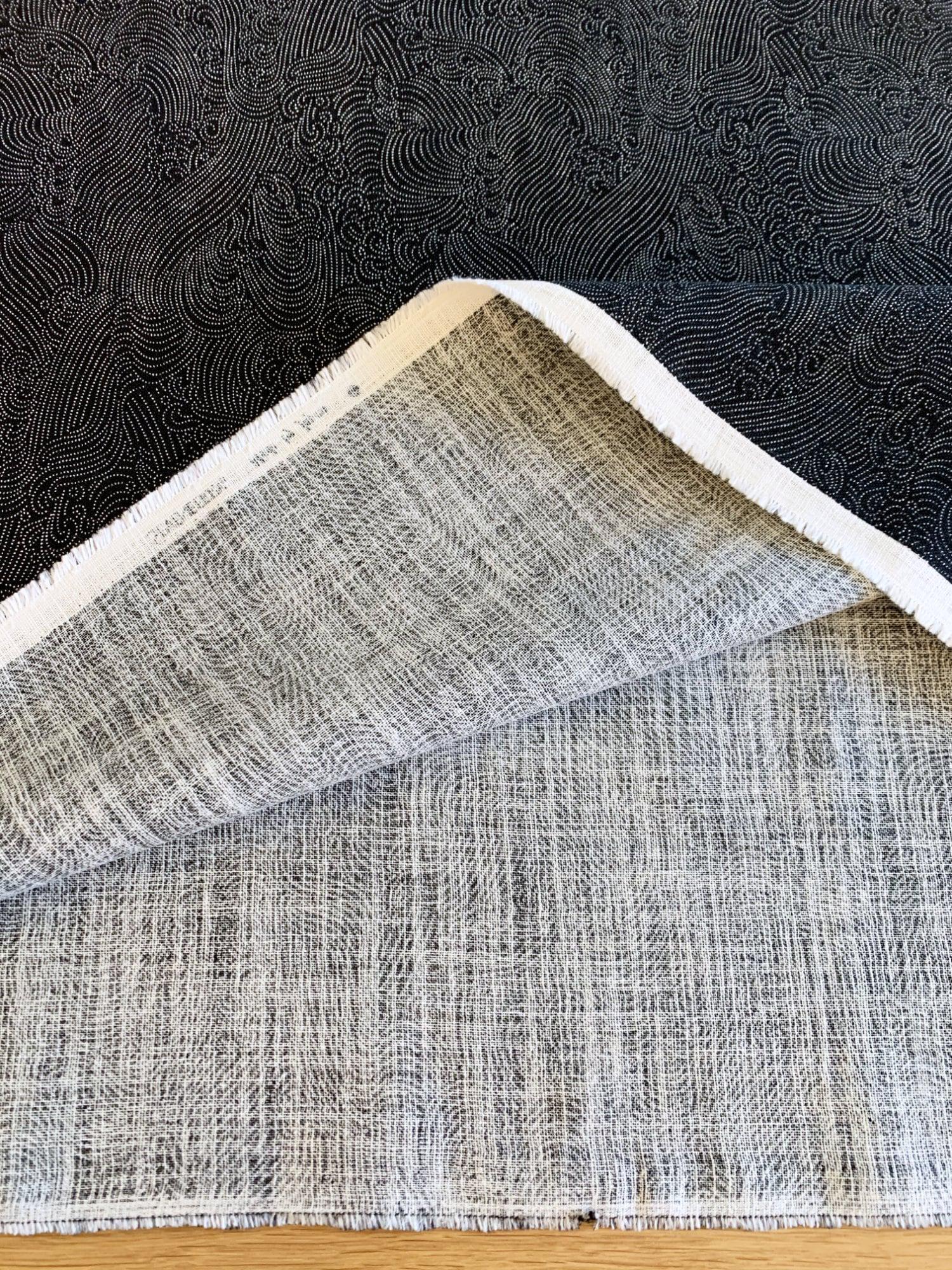 Sevenberry - Dotted Waves Cotton Fabric - Black