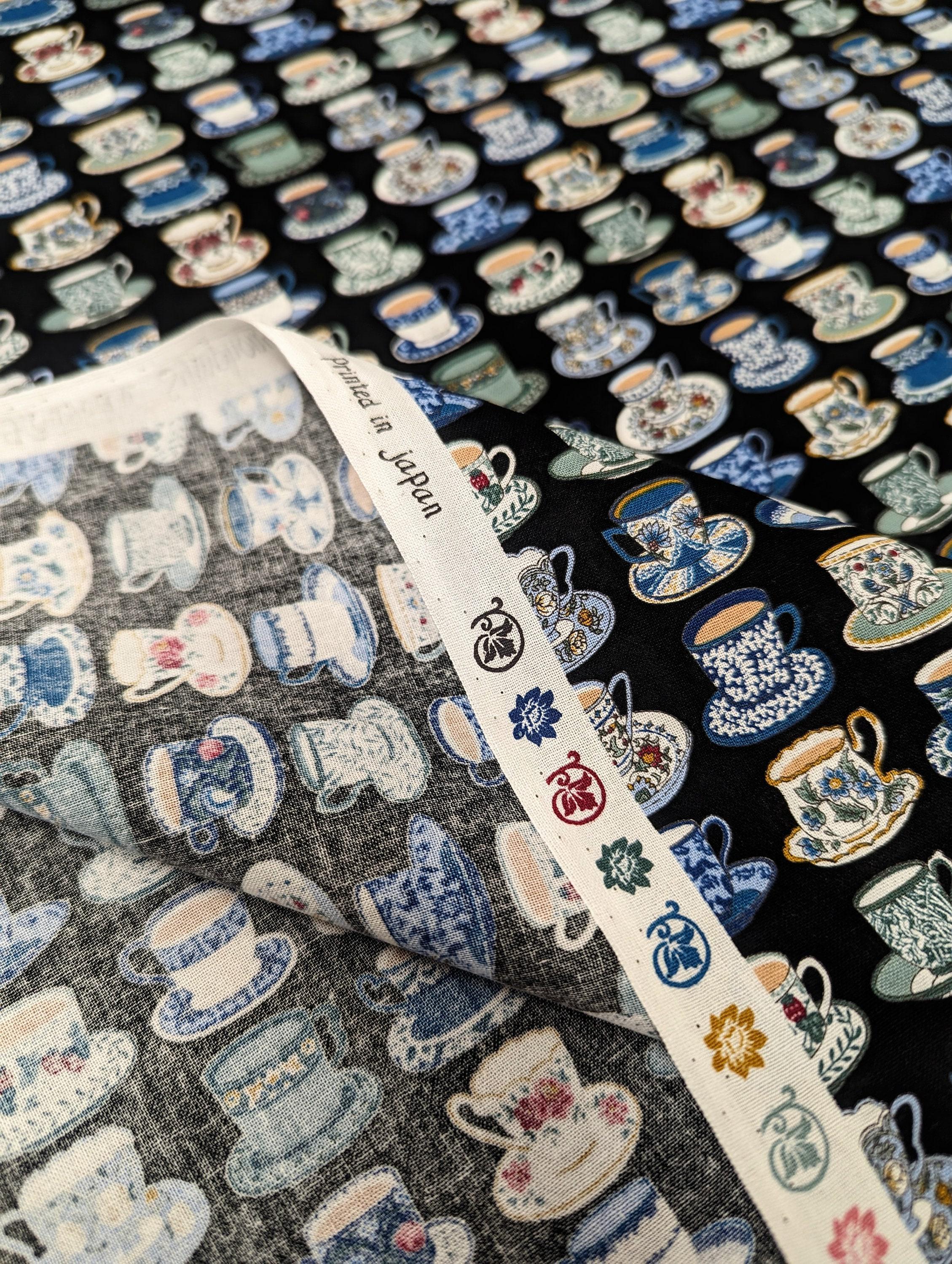 Senyo - Afternoon Tea Cotton Fabric - Black