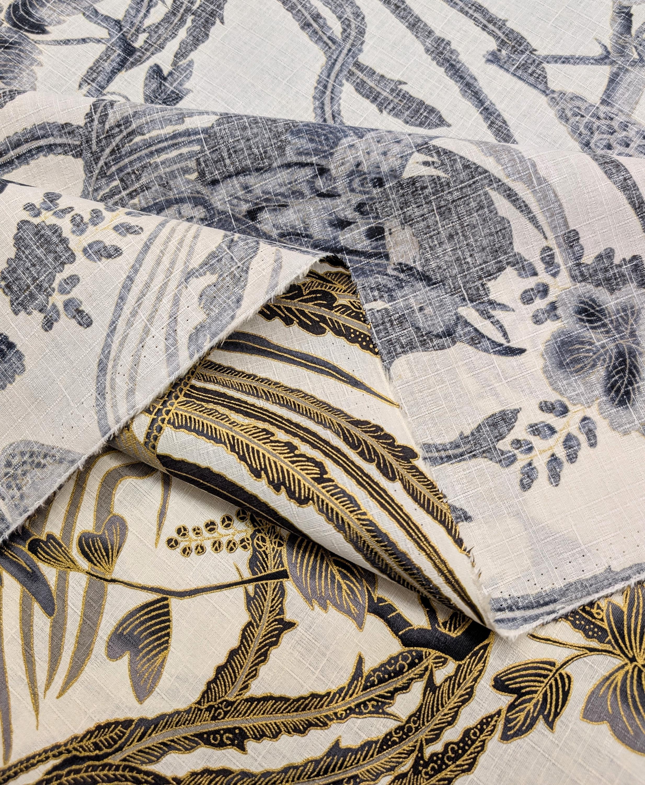 NEW Golden Phoenix Hokkoh Japanese cotton dobby fabric 1024-1110-1 A white