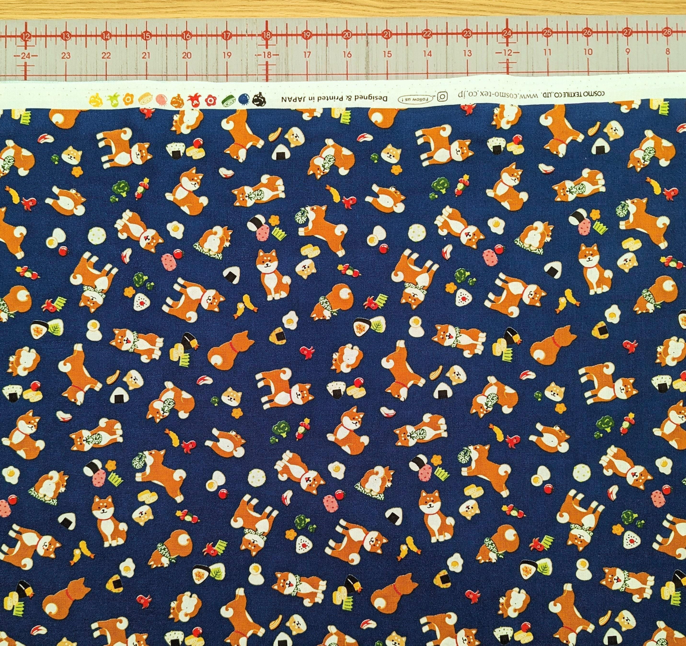 Cosmo - Lunch Time Shiba Cotton - Navy Blue