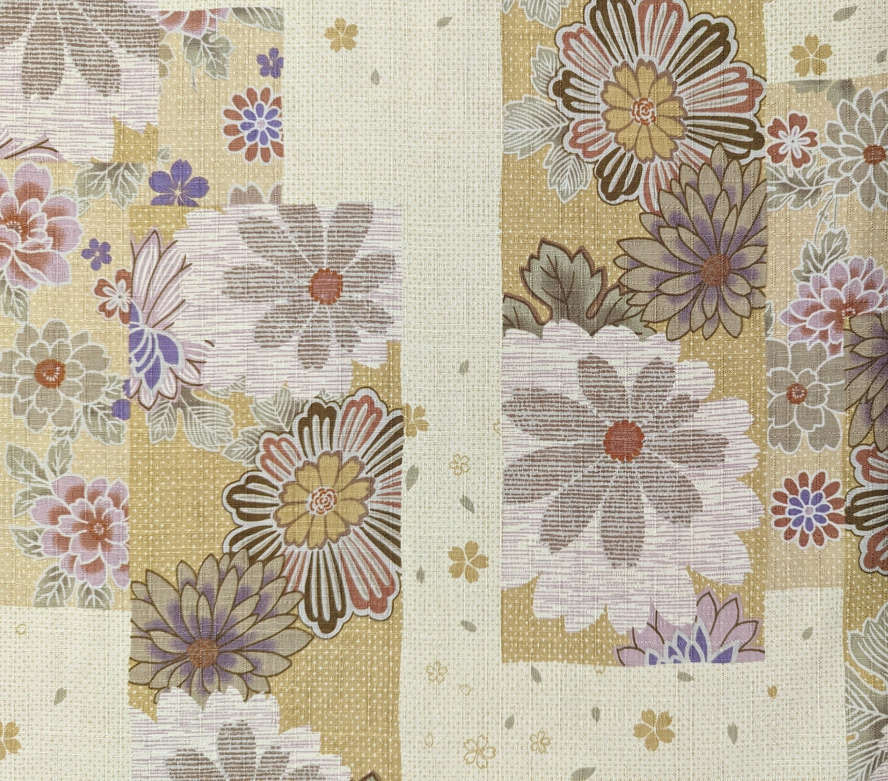 Kobayashi - Spring Pastel Flowers Cotton Dobby - Yellow