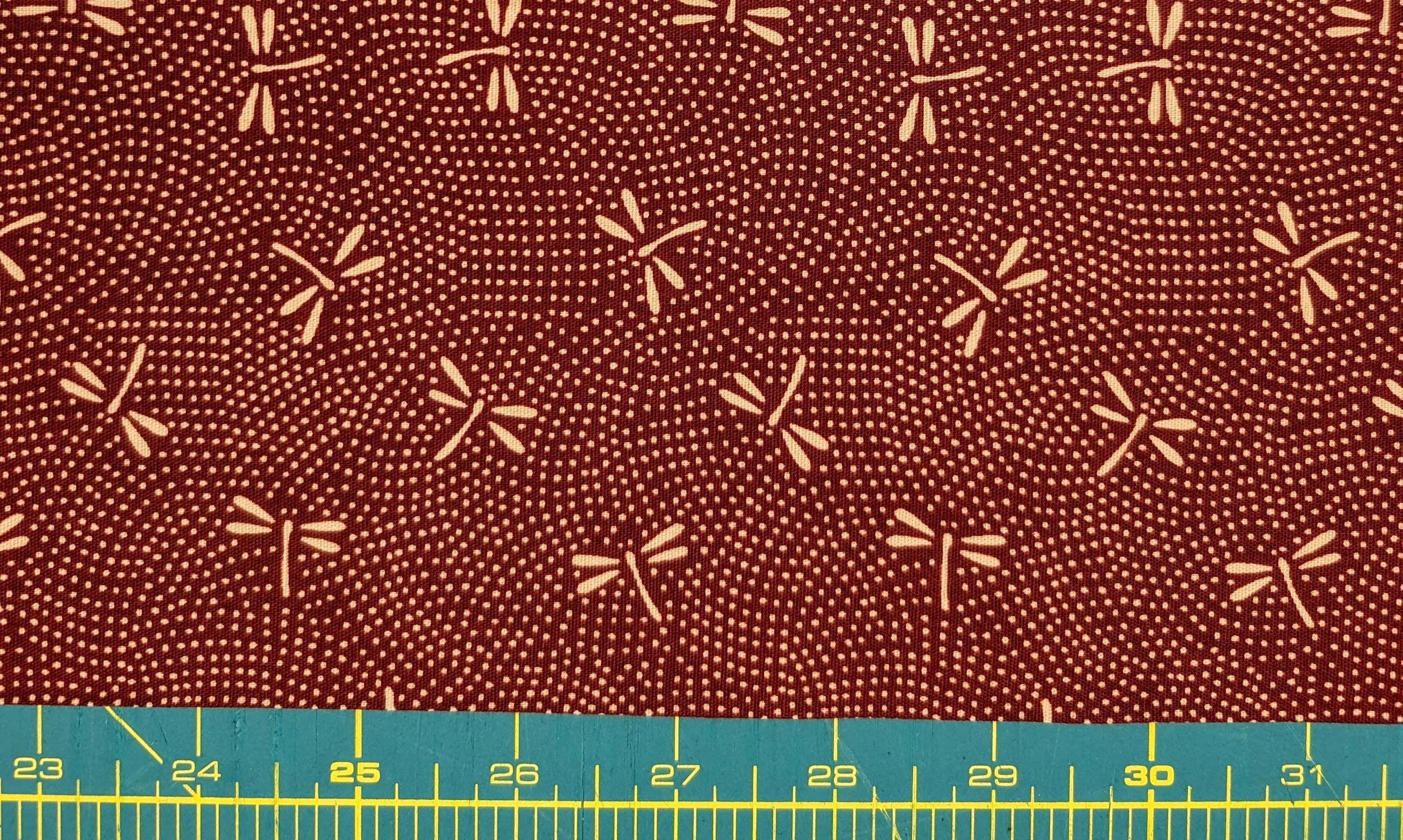 NEW Dotted Dragonflies Senyo Japanese cotton fabric SK-100-4 C red