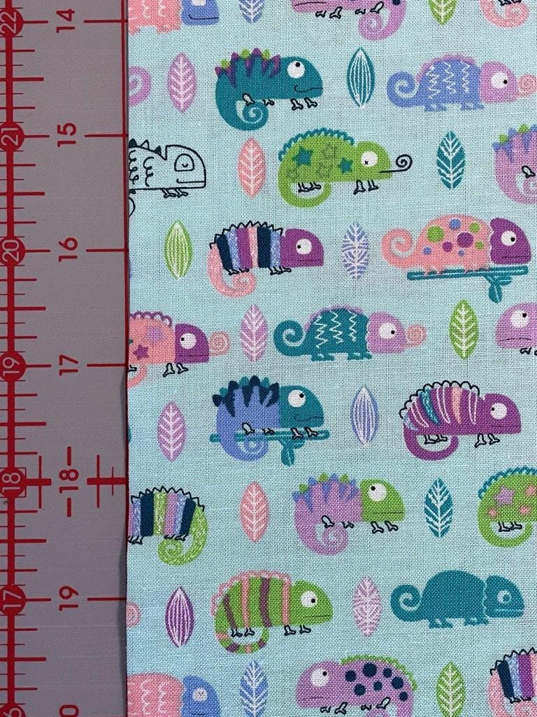 Senyo - Scandinavian Harmony Chameleons Cotton Fabric - Blue