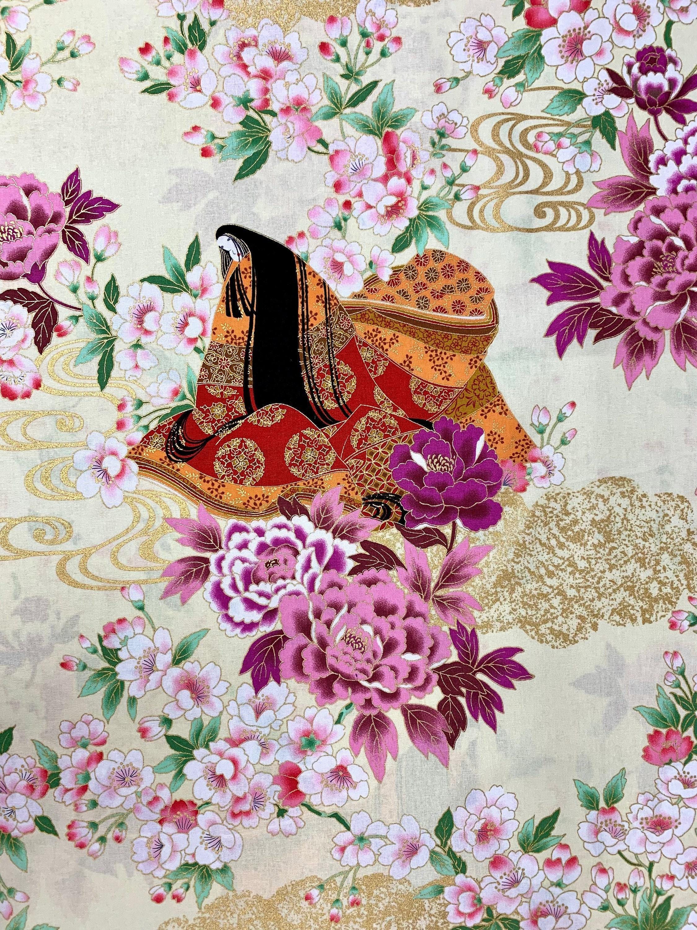 Naka - Heian Princess Cotton - Cream Pink Orange