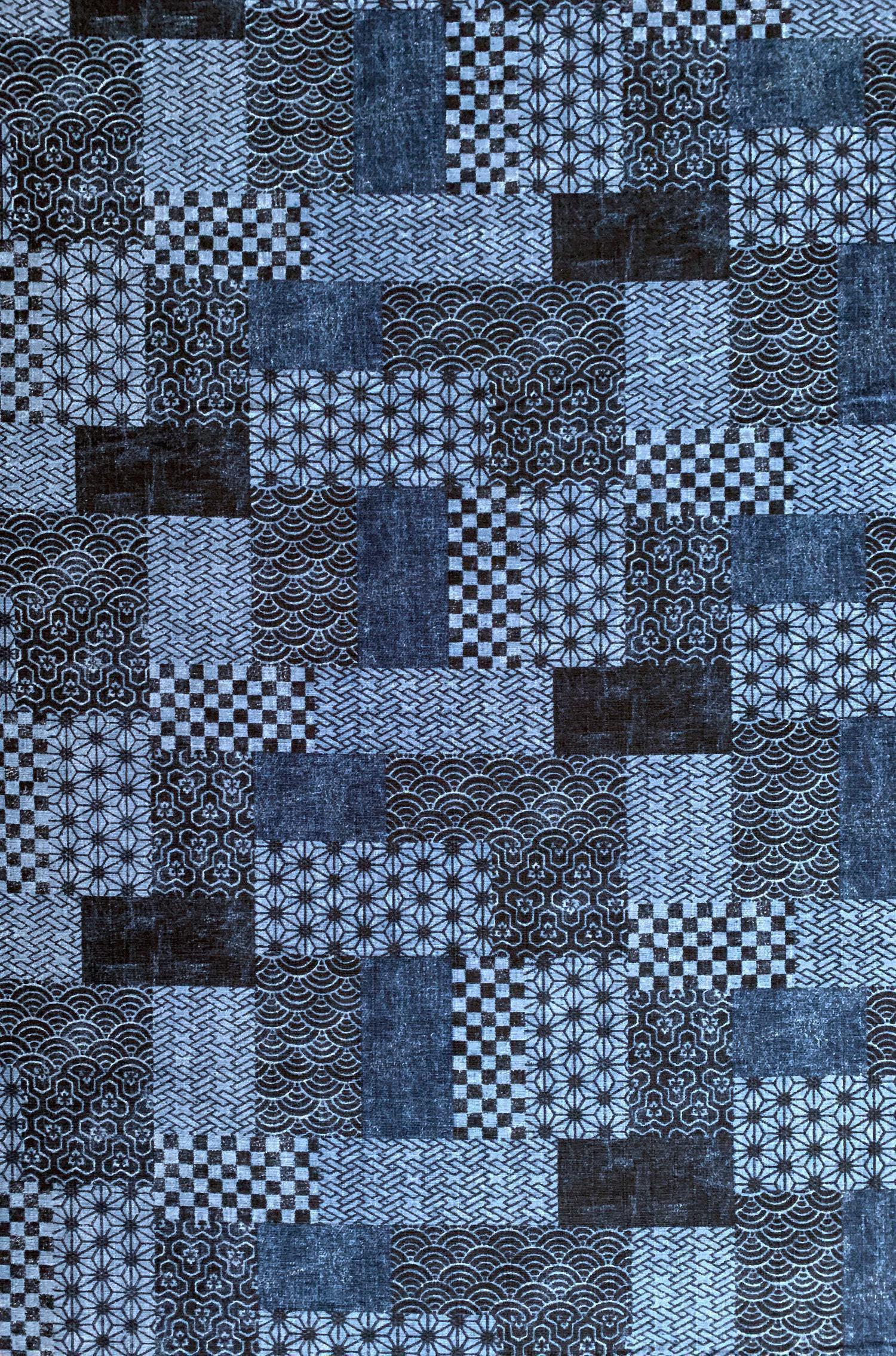 Sevenberry - Patchwork Cotton Dobby - Blue