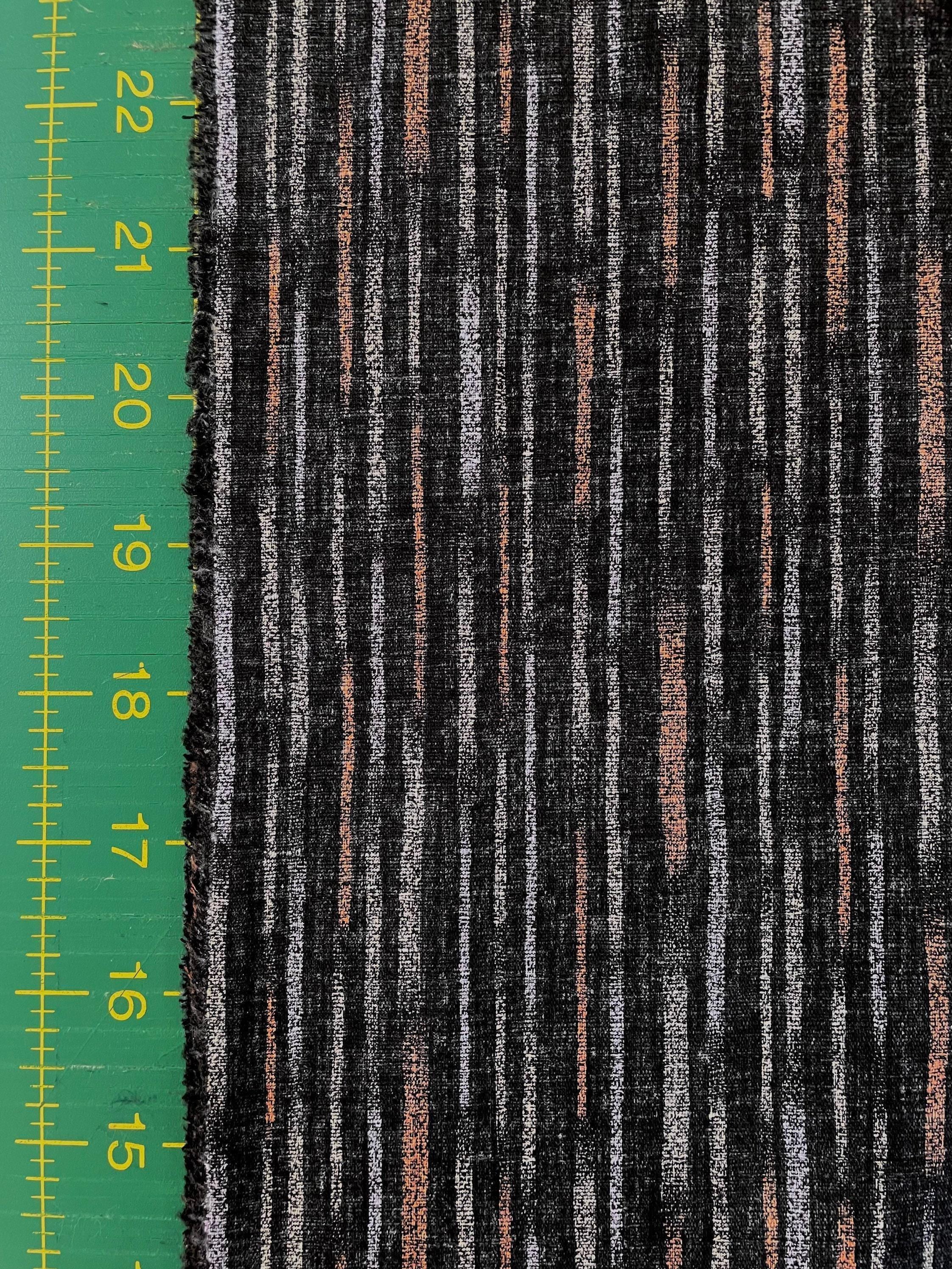 Morikiku - Chalk Stripe Cotton Dobby - Black