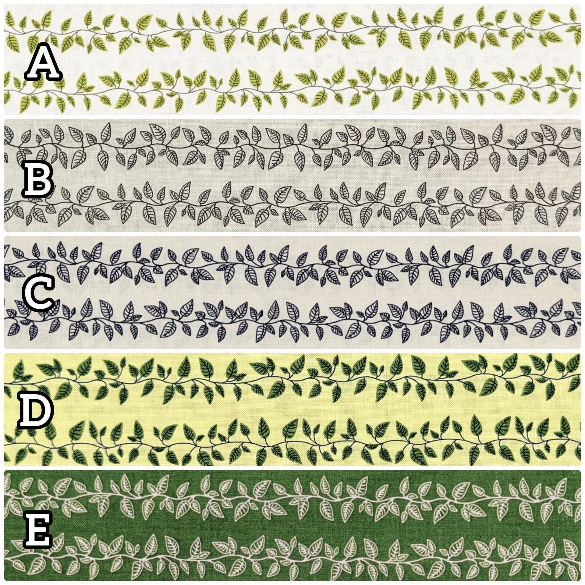 Cosmo - Vining Leaves Cotton Sheeting - Light & Dark Green