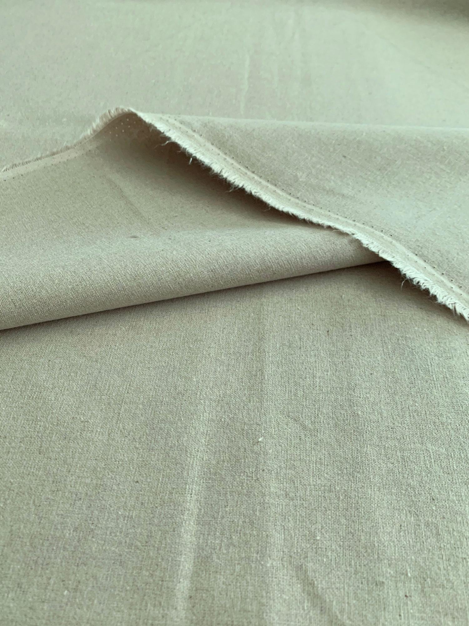 Hishiei - Solid Color Cotton/Linen Fabric - Mint Green