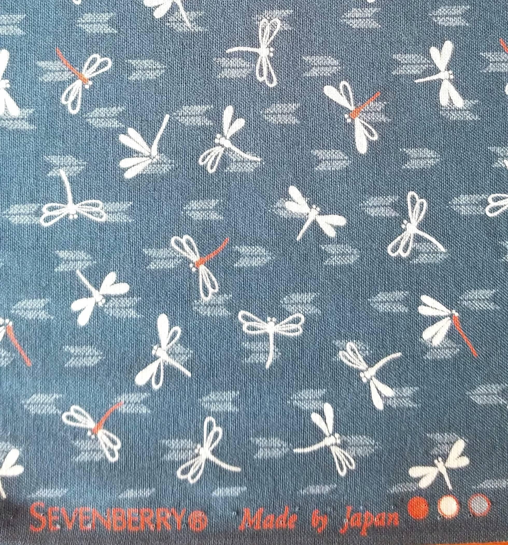 Sevenberry - Dragonflies with Arrows Cotton Fabric - Light Blue