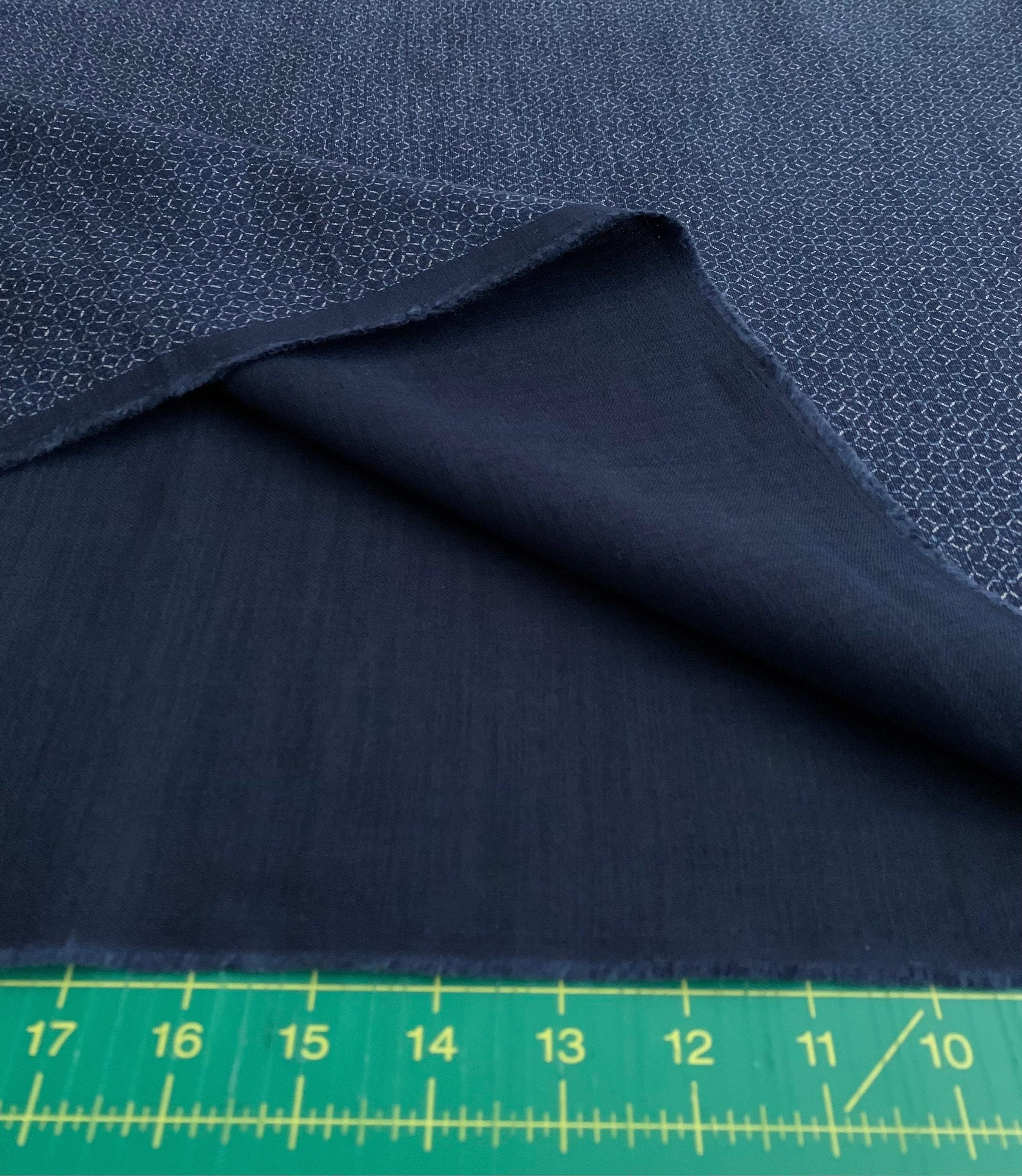Sevenberry - Rustic Sashiko Stitch Cotton Fabric - Blue