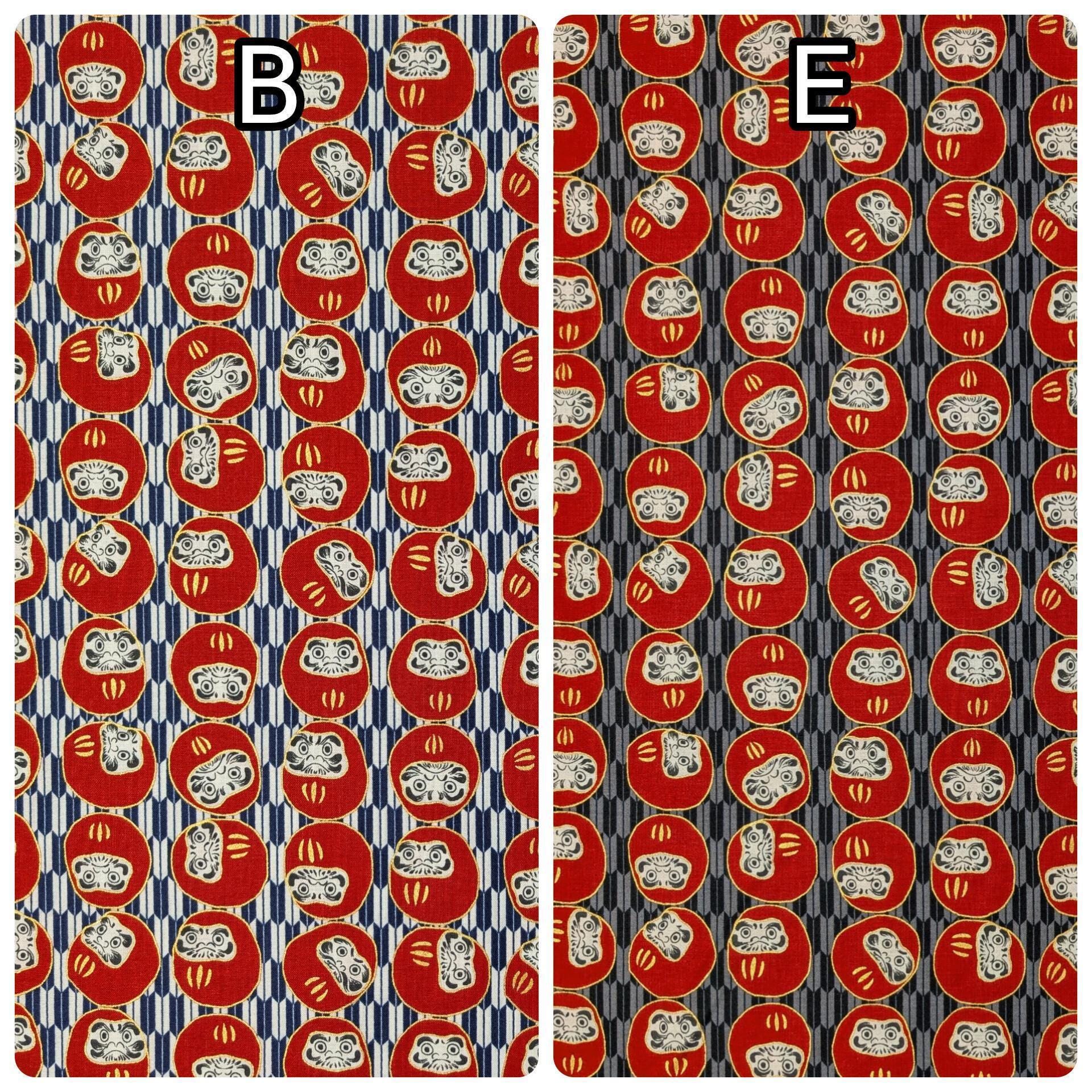 Hokkoh - Yagasuri Daruma Cotton Fabric - Blue and White