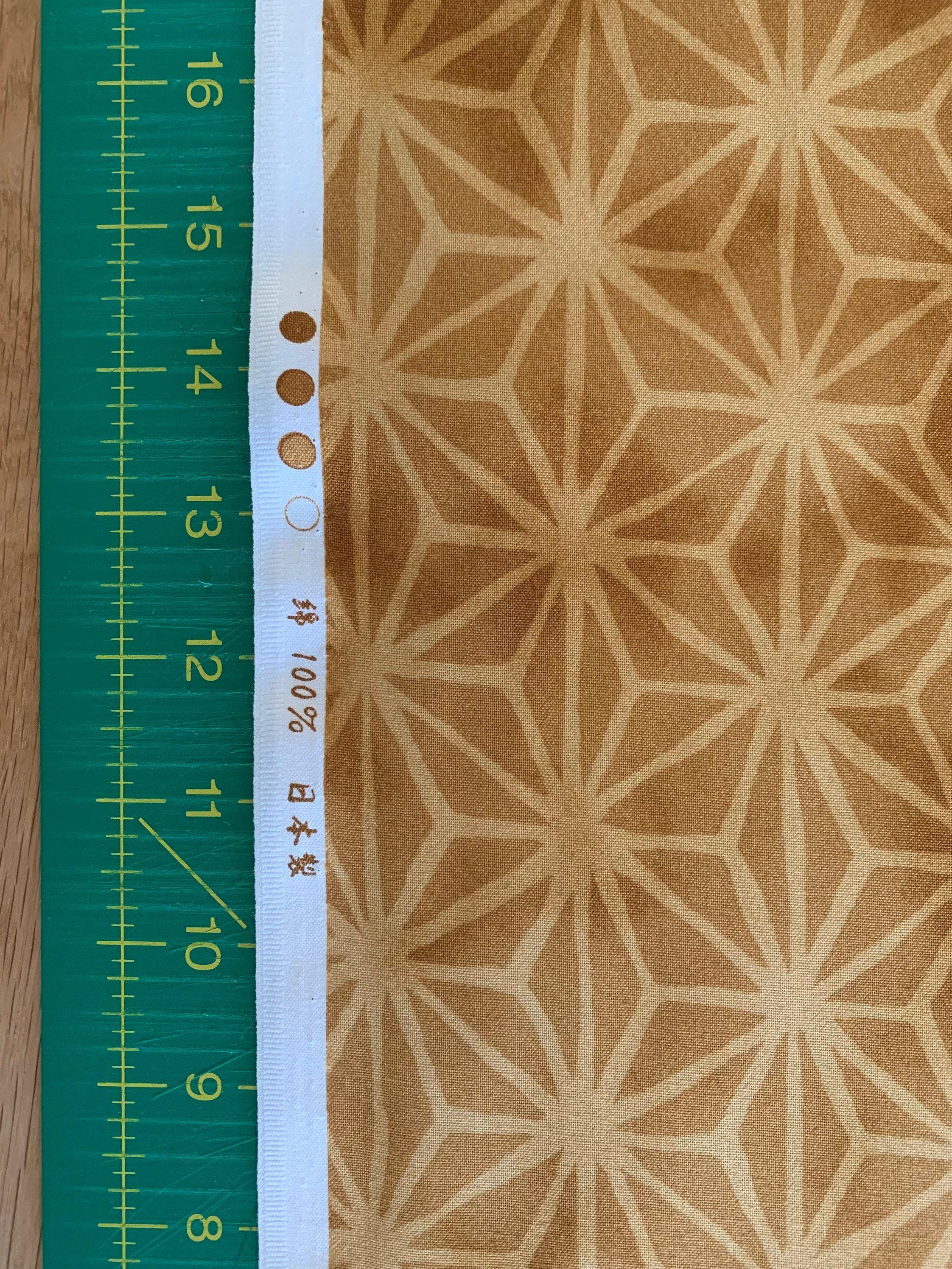 Hishiei - Asanoha Star Cotton - Golden Yellow