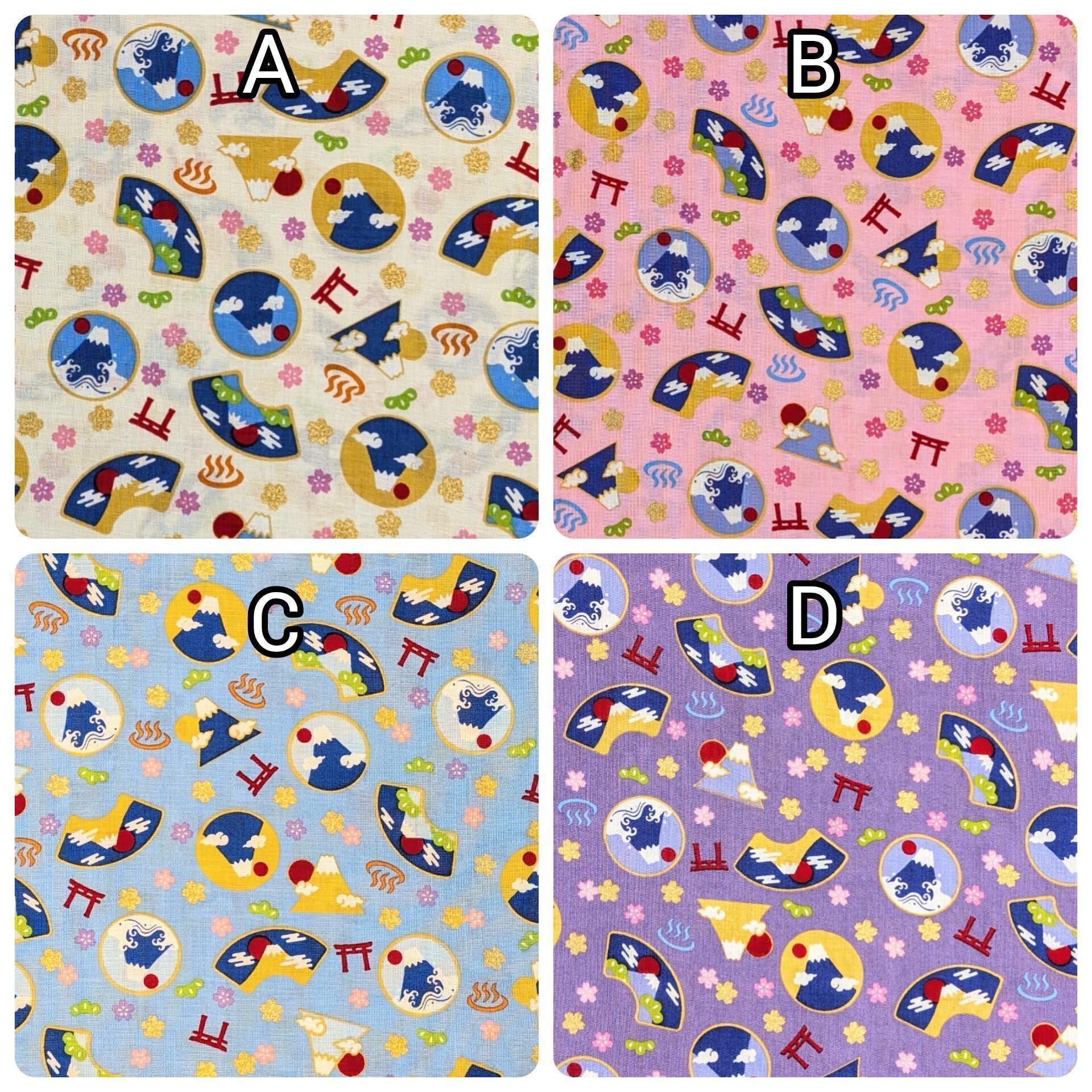 Asano - Mountain Onsen Cotton Fabric - Purple