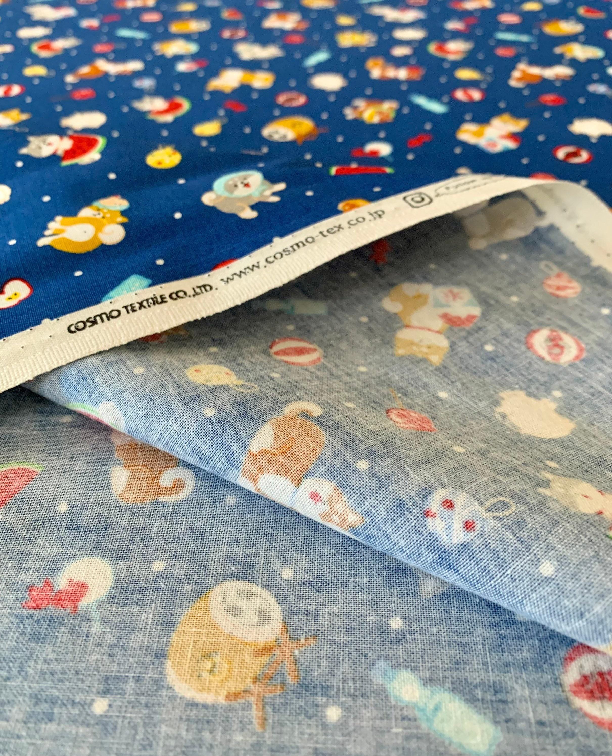 Cosmo - Shiba Matsuri Cotton - Blue