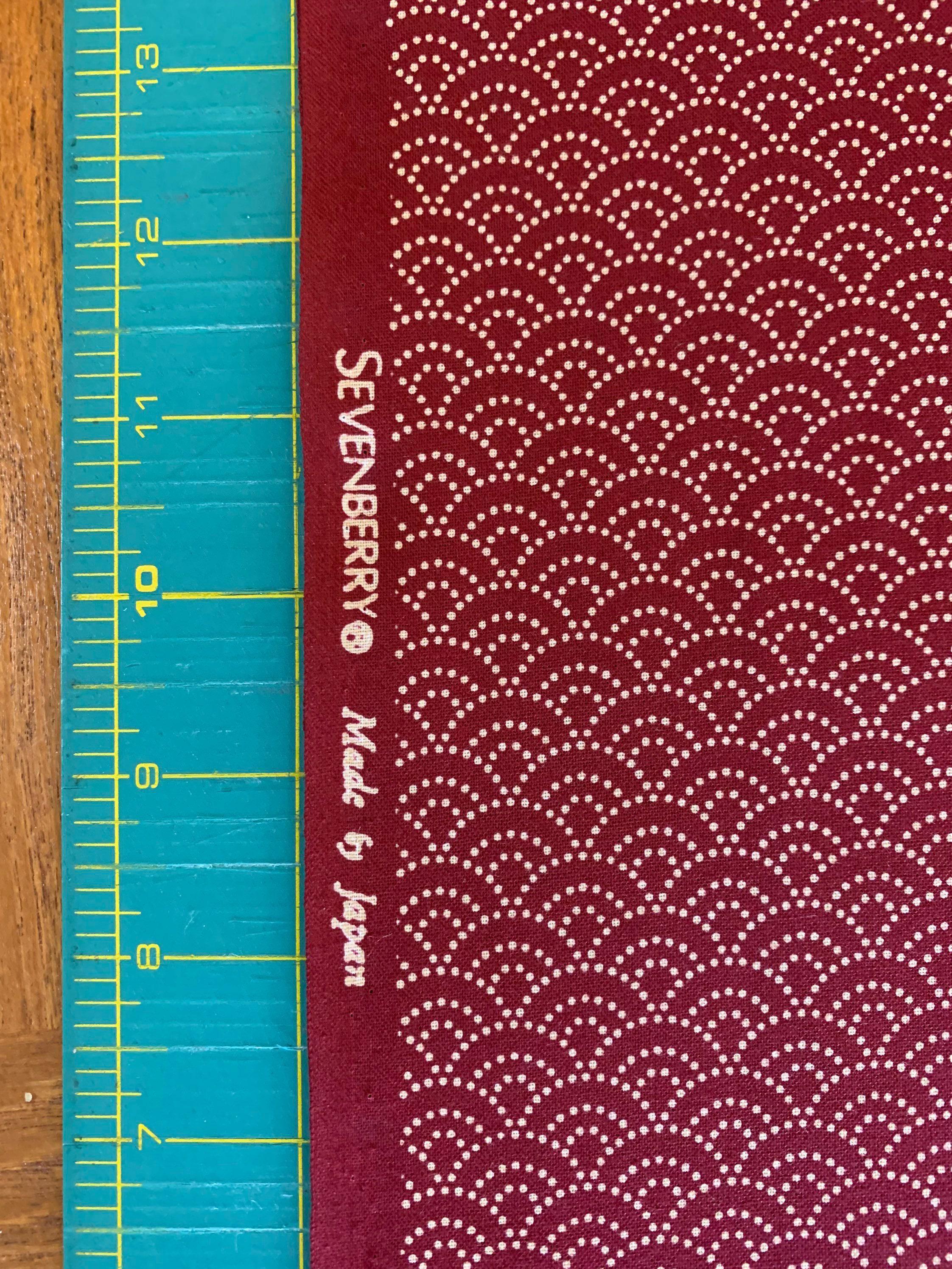 Sevenberry - Dotted Waves Cotton Fabric - Cherry Red