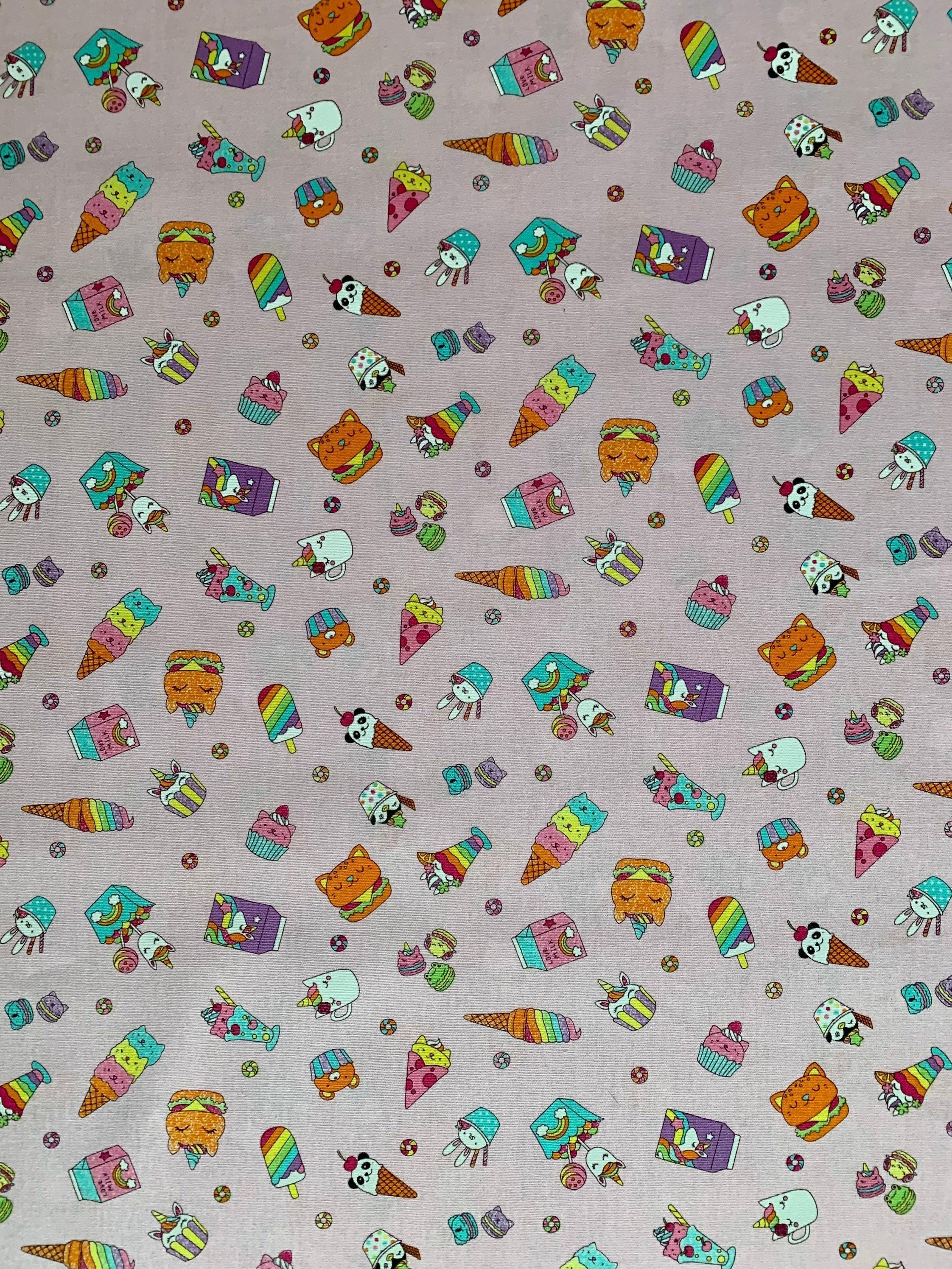 Senyo - Nice Life Snack Animals Cotton Fabric - Pink