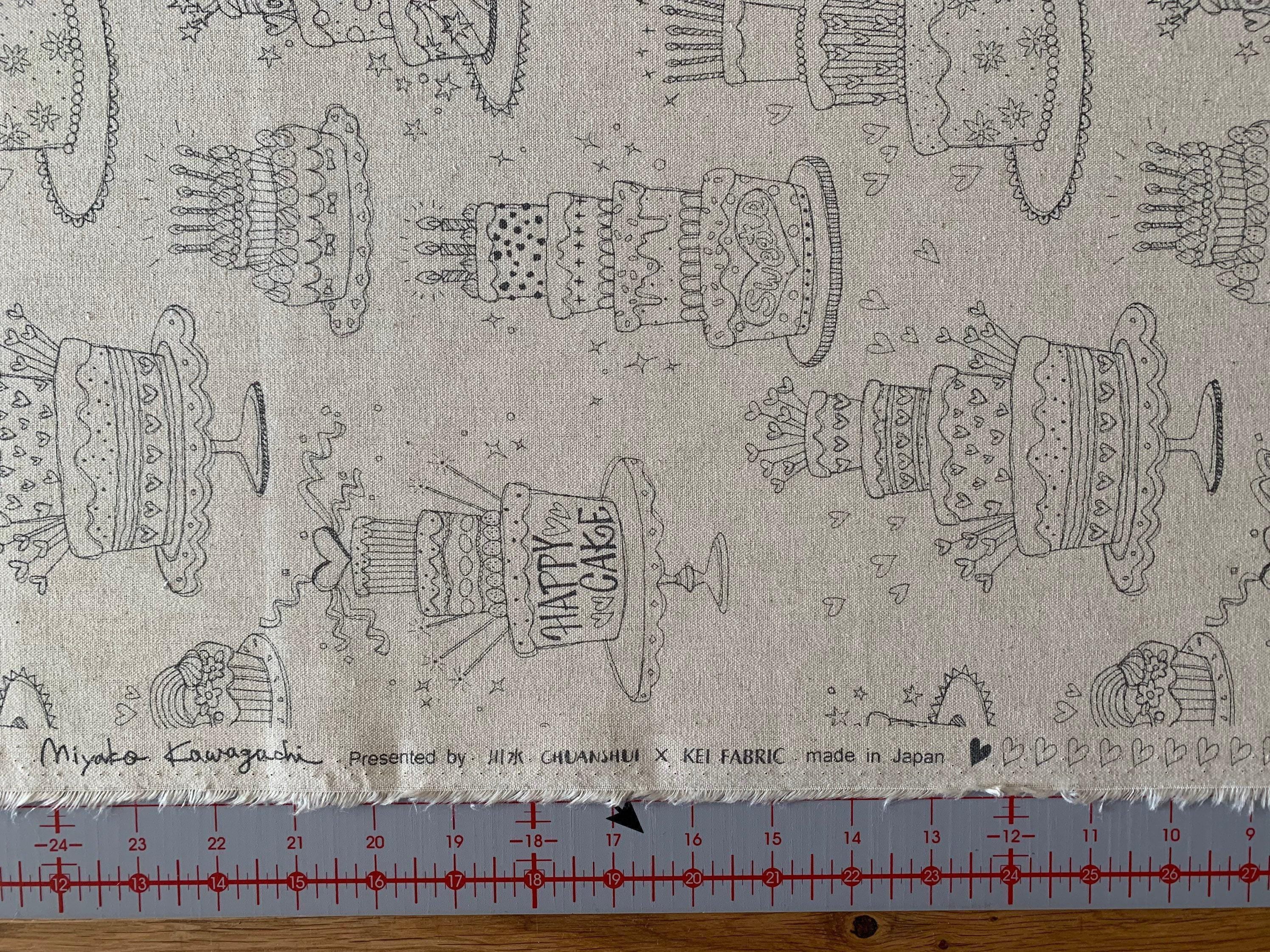 Kei - Happy Cake Cotton/Linen Oxford Canvas - Natural Off-White