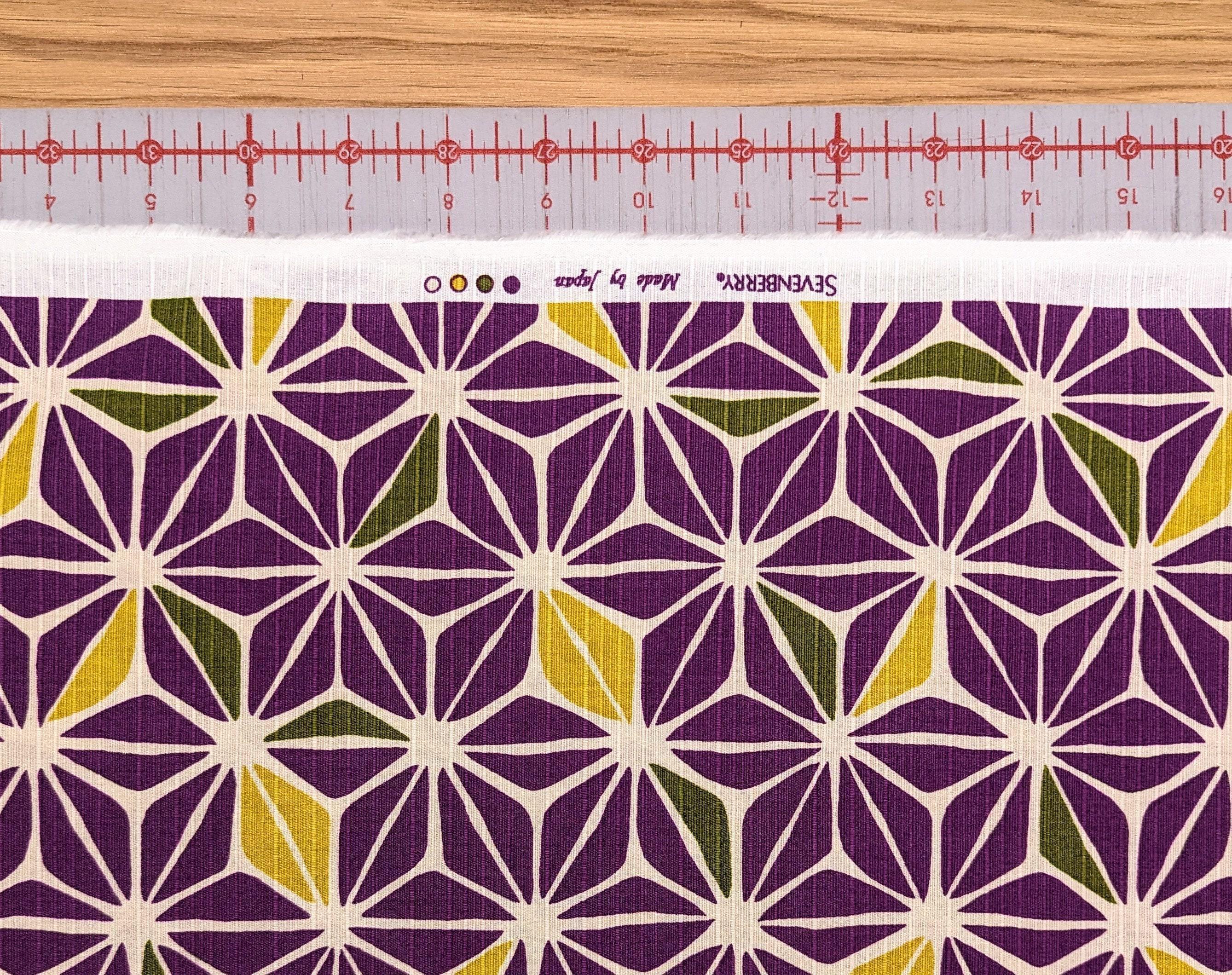 Sevenberry - Asanoha Stars Cotton Dobby - Purple