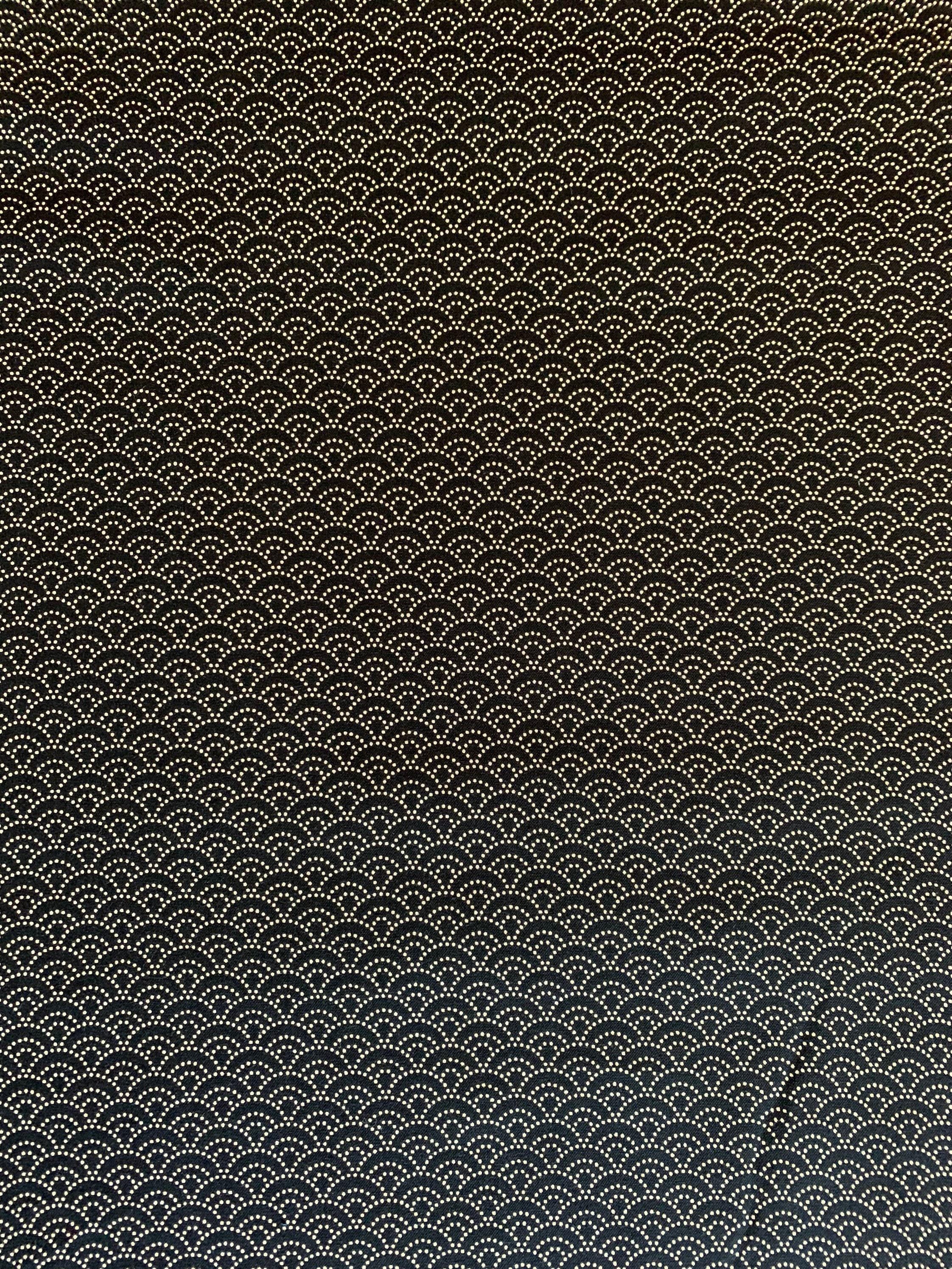 Sevenberry - Dotted Waves Cotton Fabric - Black