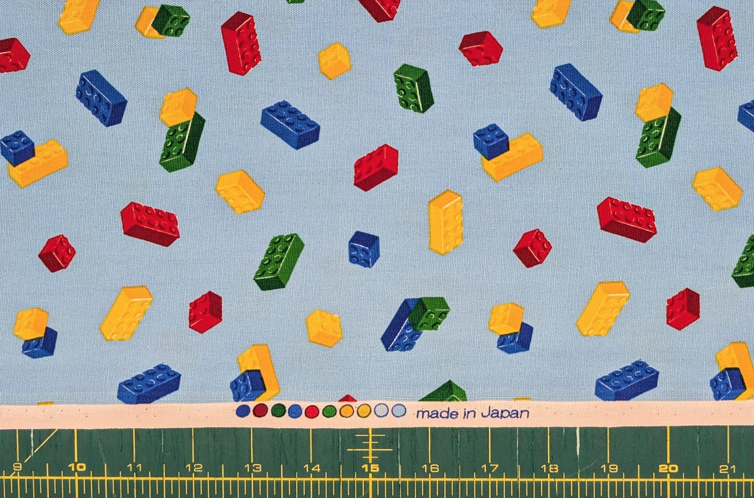 Hishiei - Building Blocks Cotton Oxford Canvas - Blue
