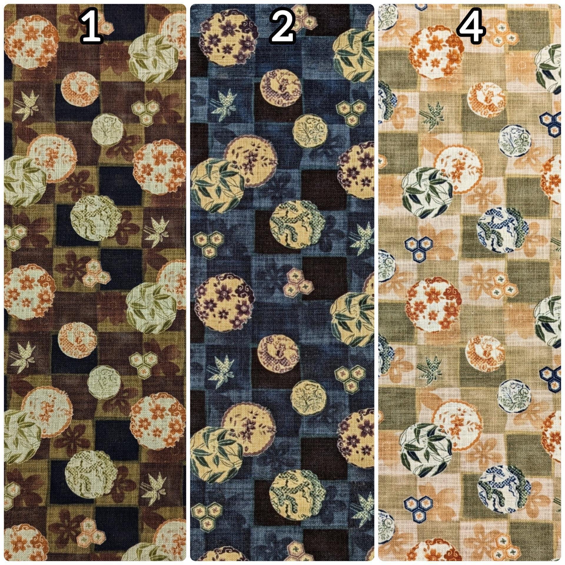 Sevenberry - Rustic Patterned Checkerboard Cotton Fabric - Beige Green