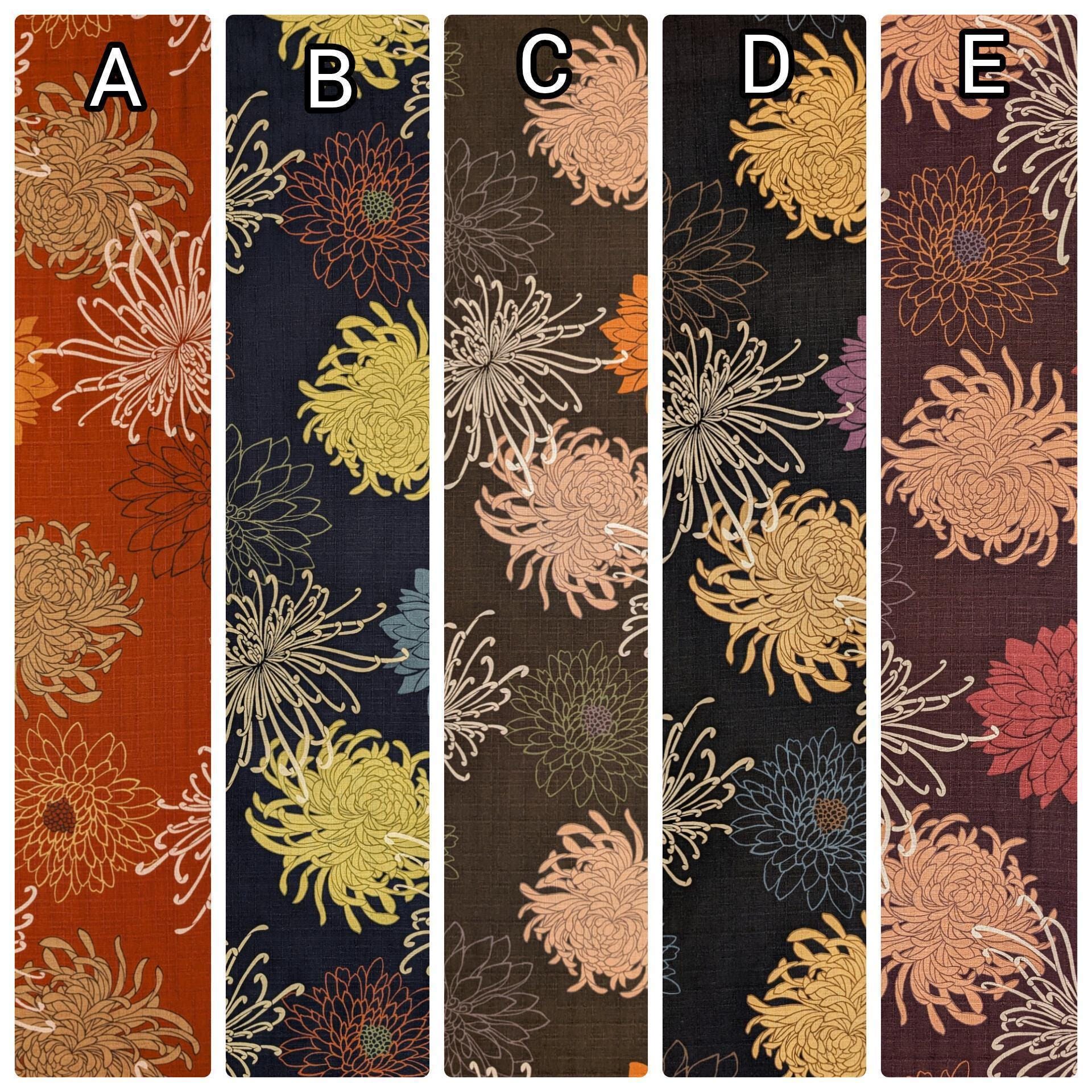 Kobayashi - Mixed Traditional Flowers Cotton Dobby - Black