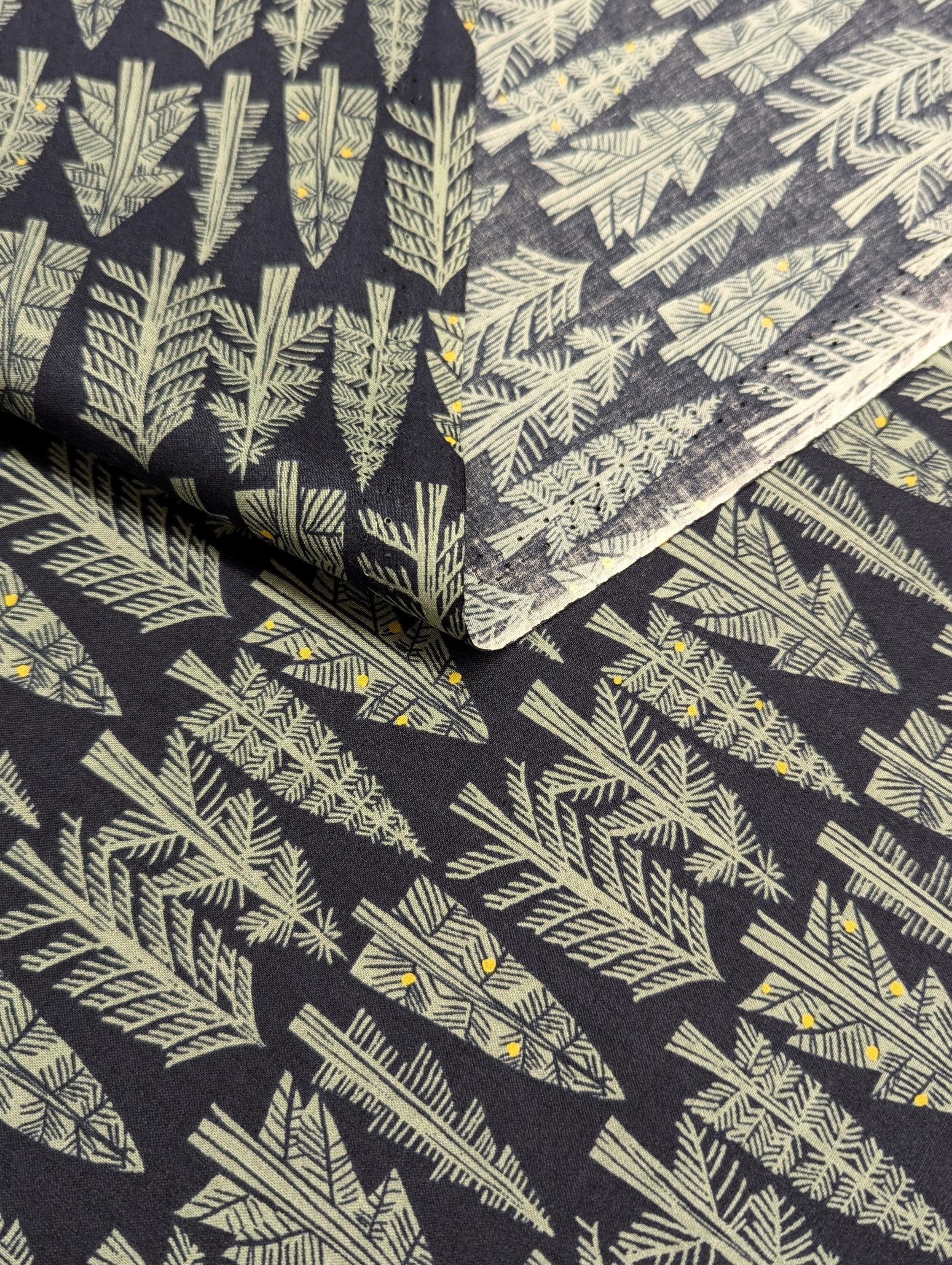 Hokkoh - Holiday Forest Cotton Lawn - Dark Blue