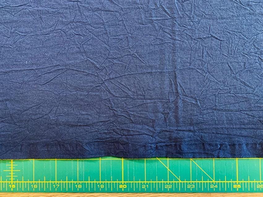 Cosmo - Indigo Navy Blue Crinkle Quilt Cotton
