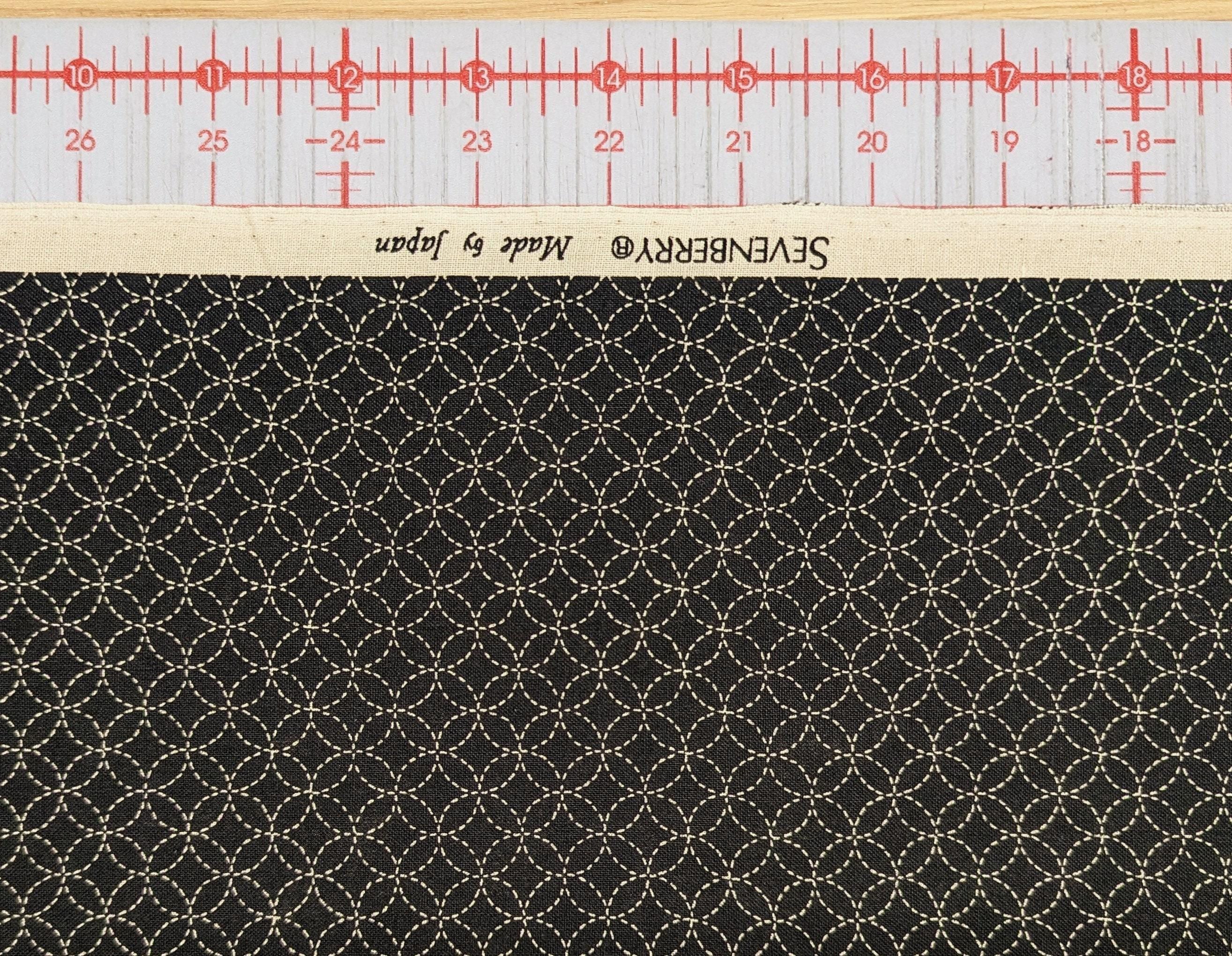 Sevenberry - Small Shippo Cotton Fabric - Black