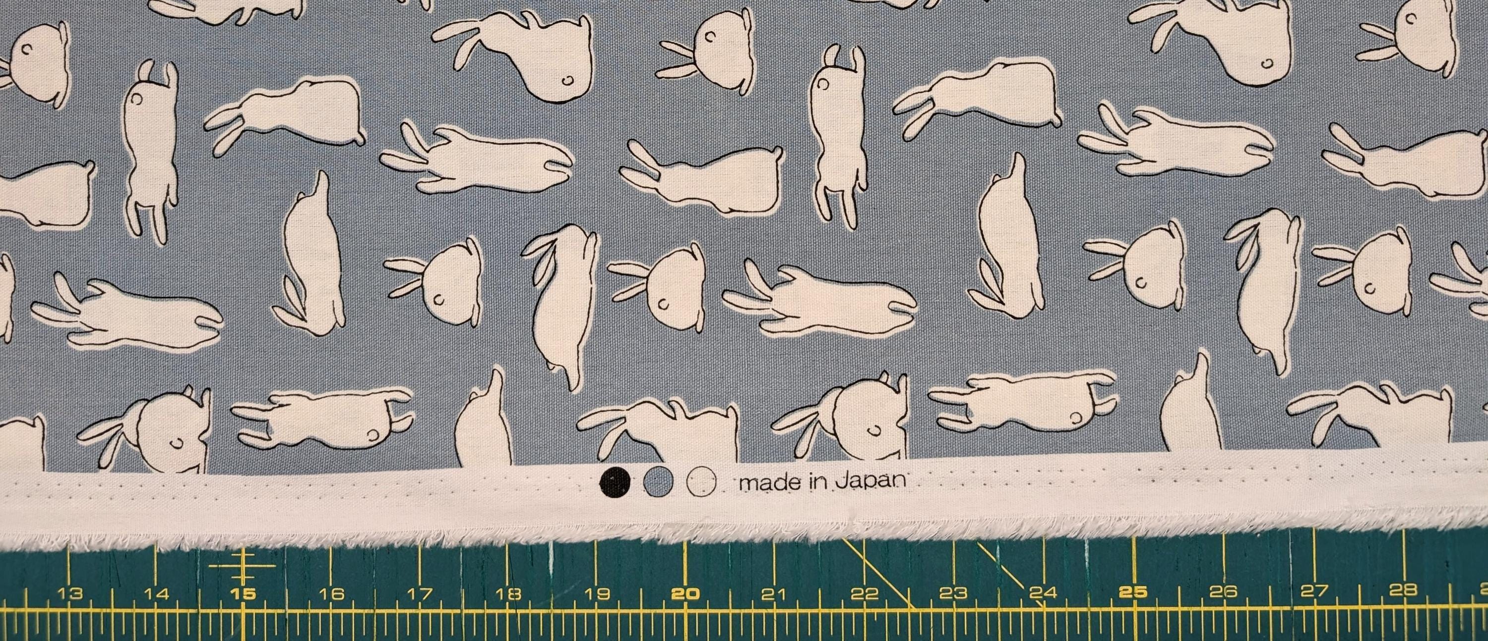 Hishiei - White Rabbits Cotton Oxford - Blue