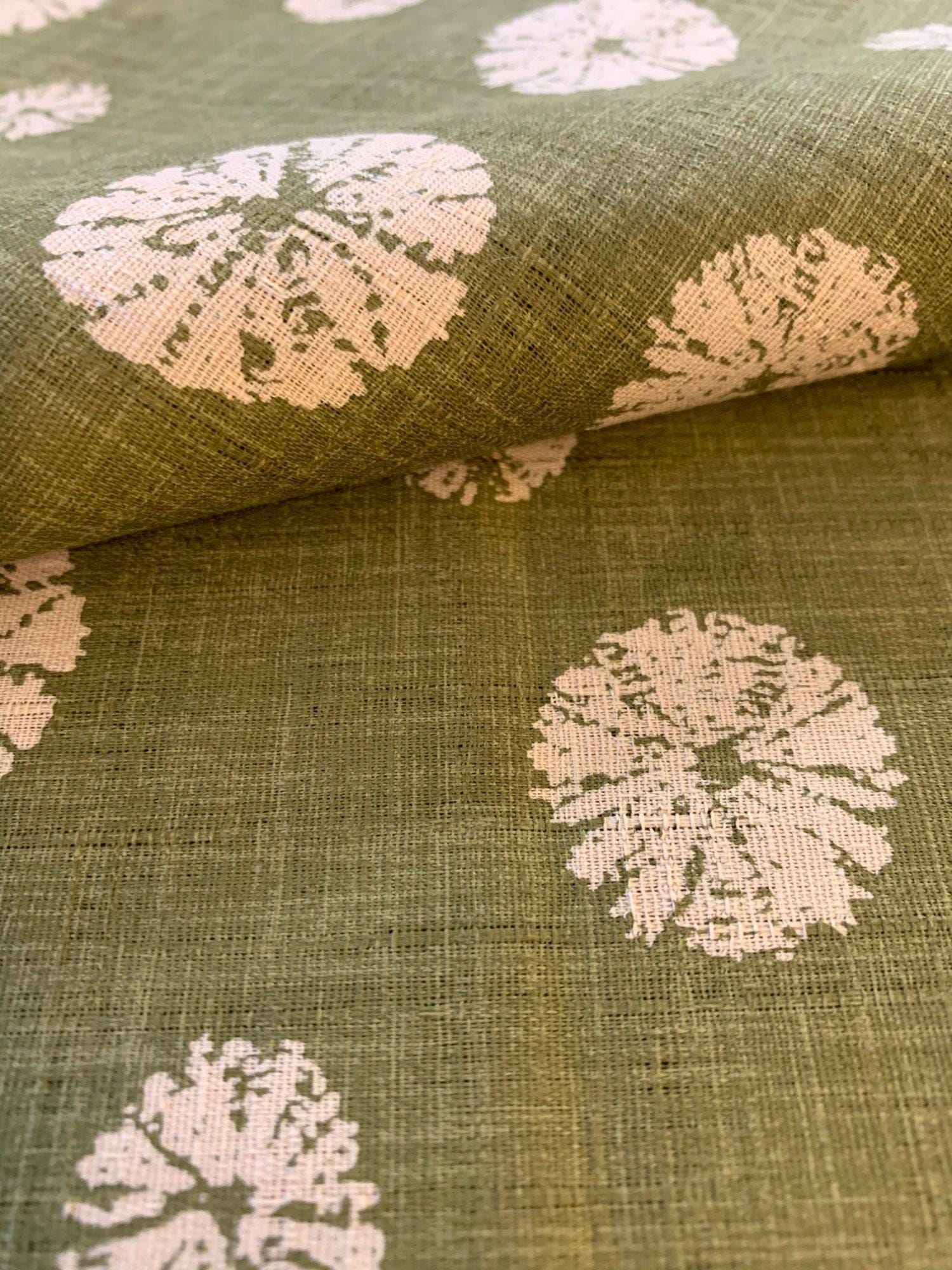 Morikiku - Shibori Sand Dollars Cotton Dobby - Sage Green Beige