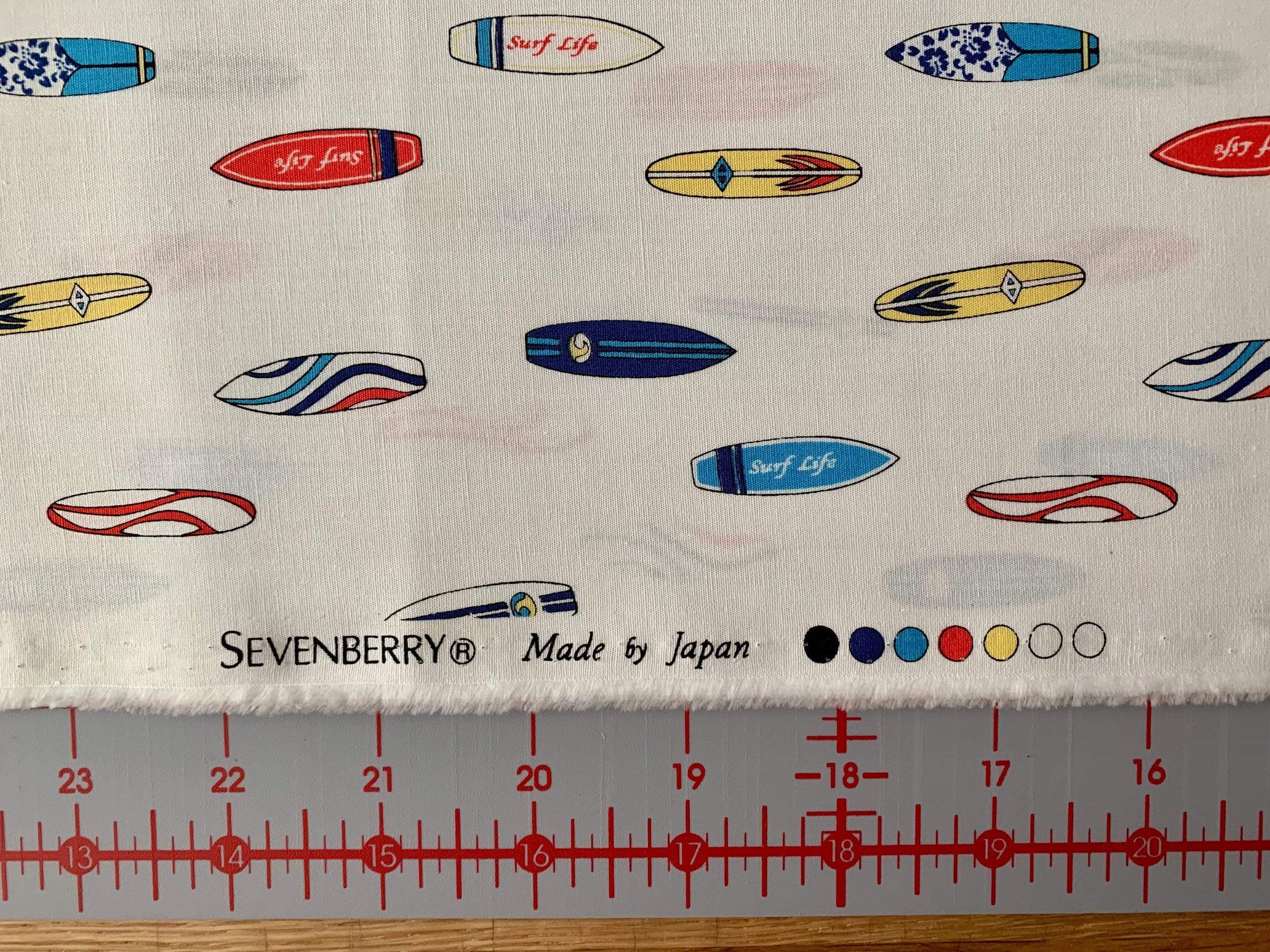 Sevenberry - Tiny Surfboards Cotton Fabric - White