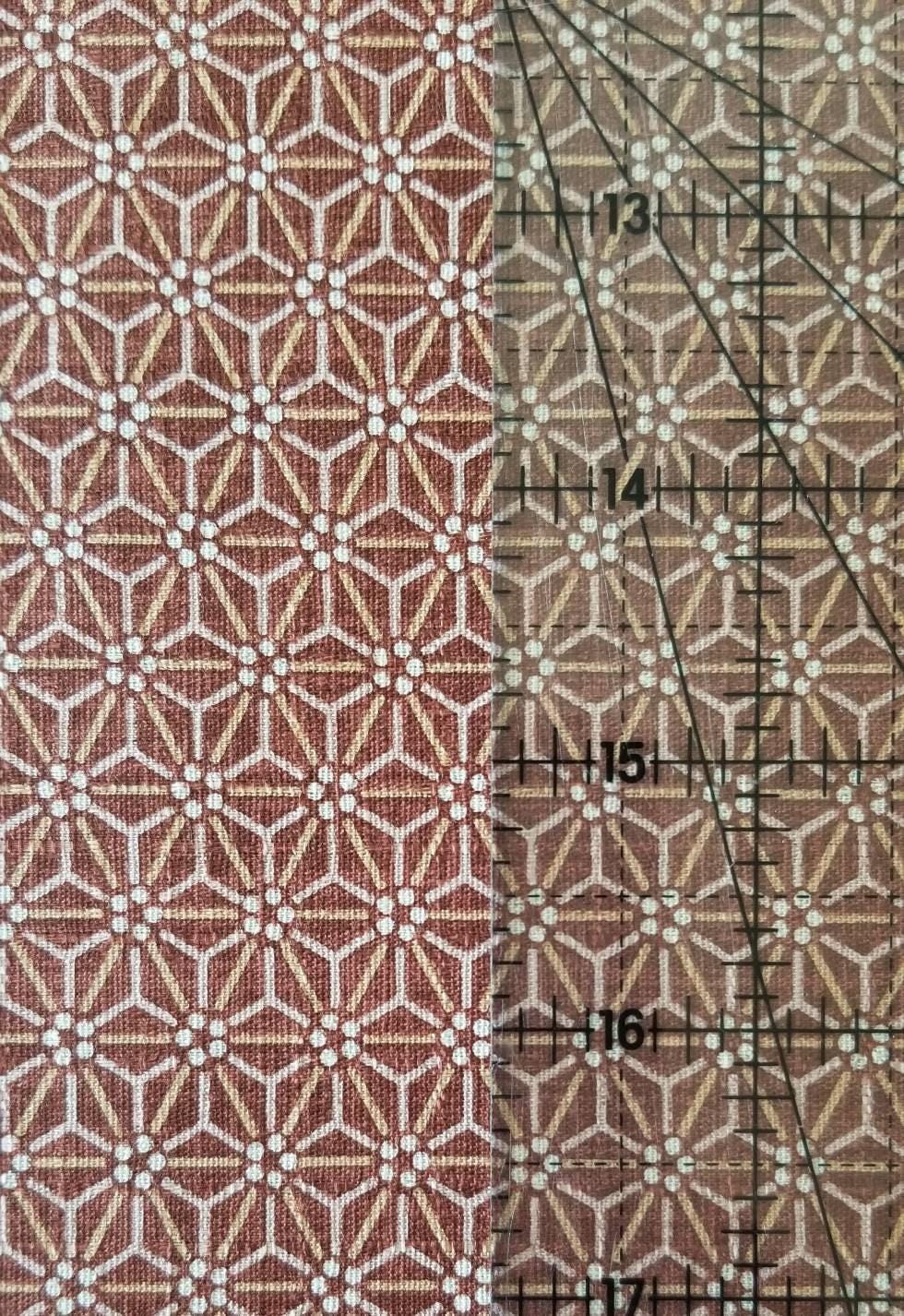 Morikiku - Hemp Leaf Star Cotton Dobby - Mulberry