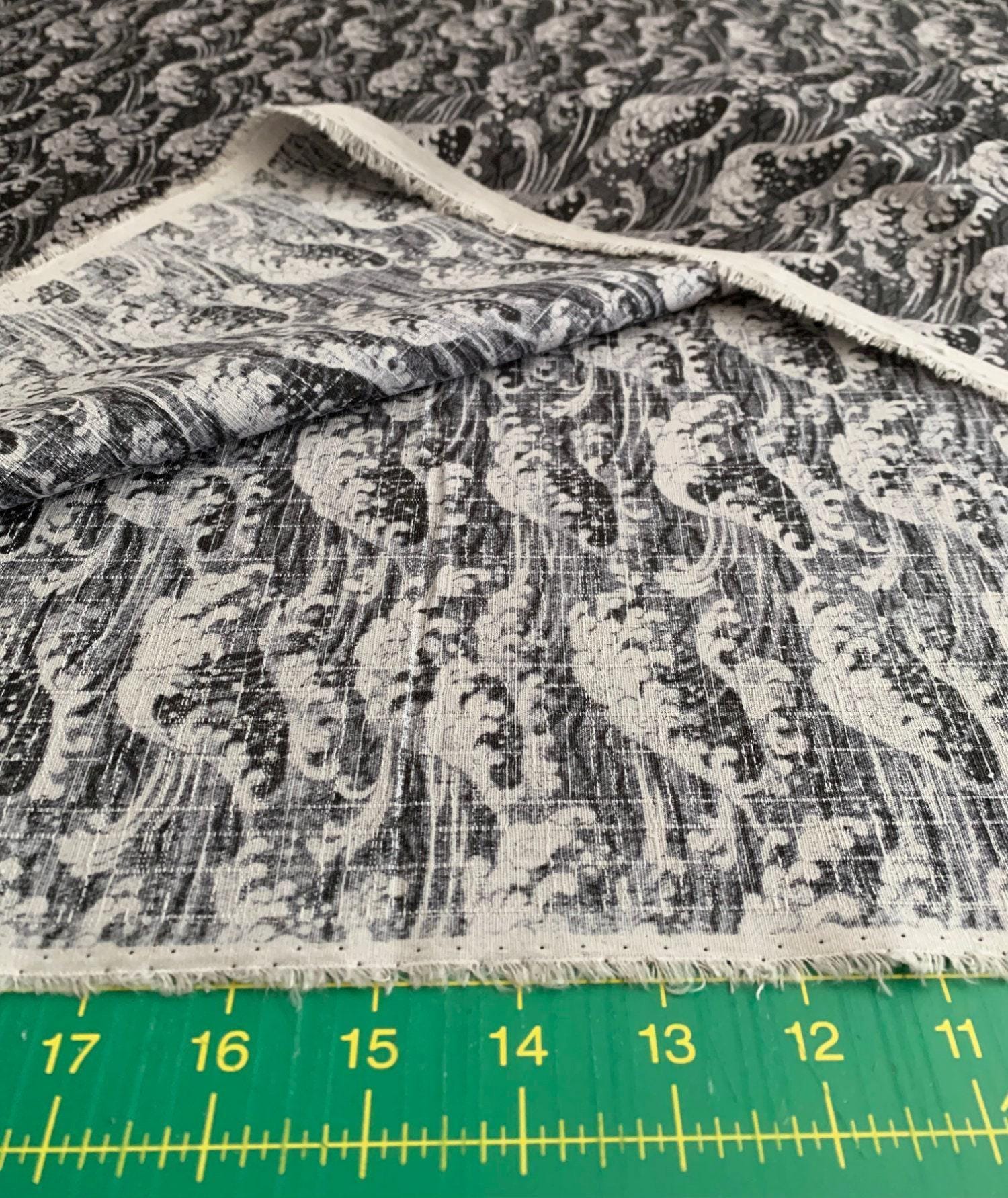 Sevenberry - Ocean Waves Cotton Dobby - Dark Gray