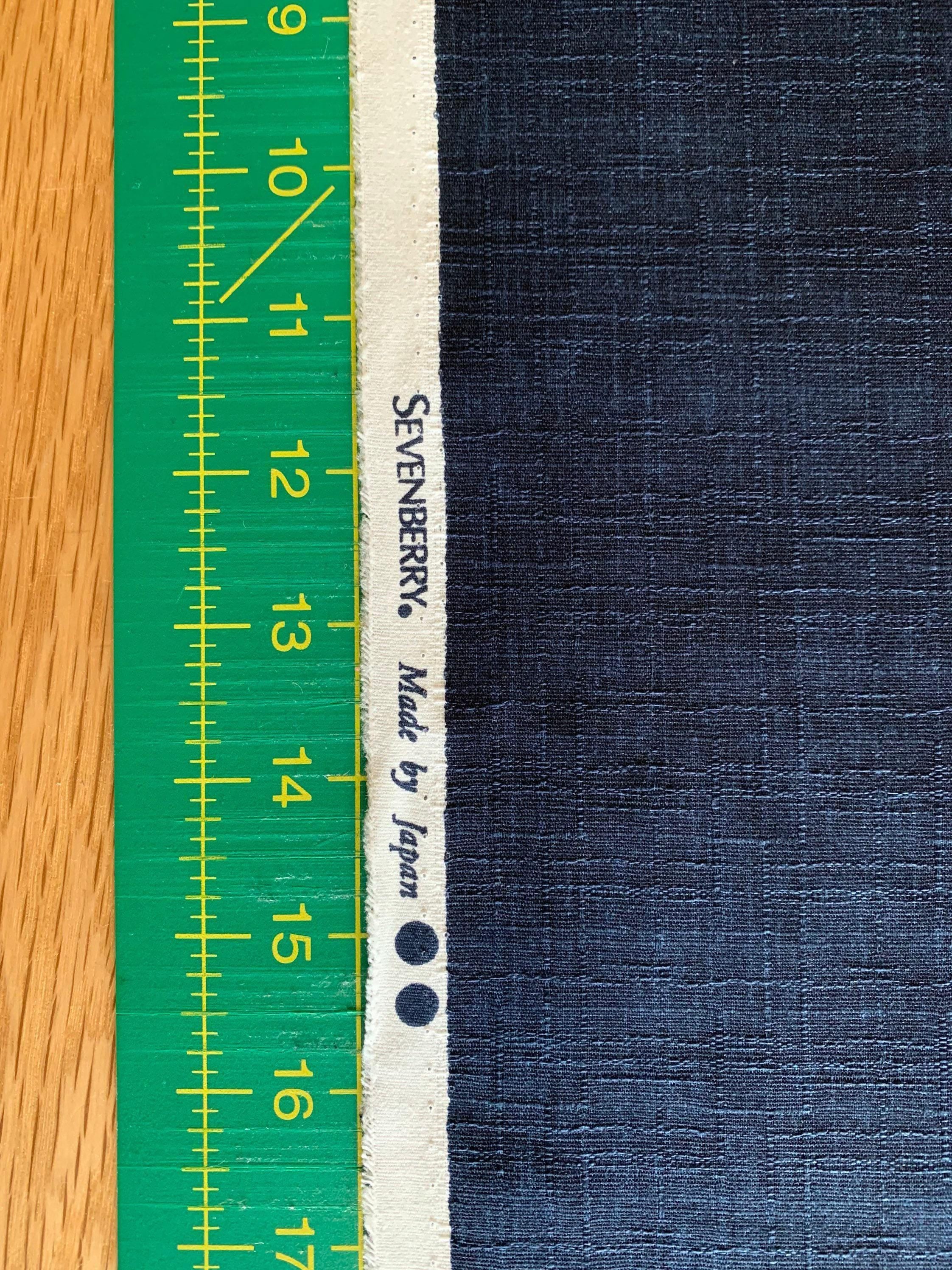 Sevenberry - Solid Color Cotton Dobby - Indigo Blue