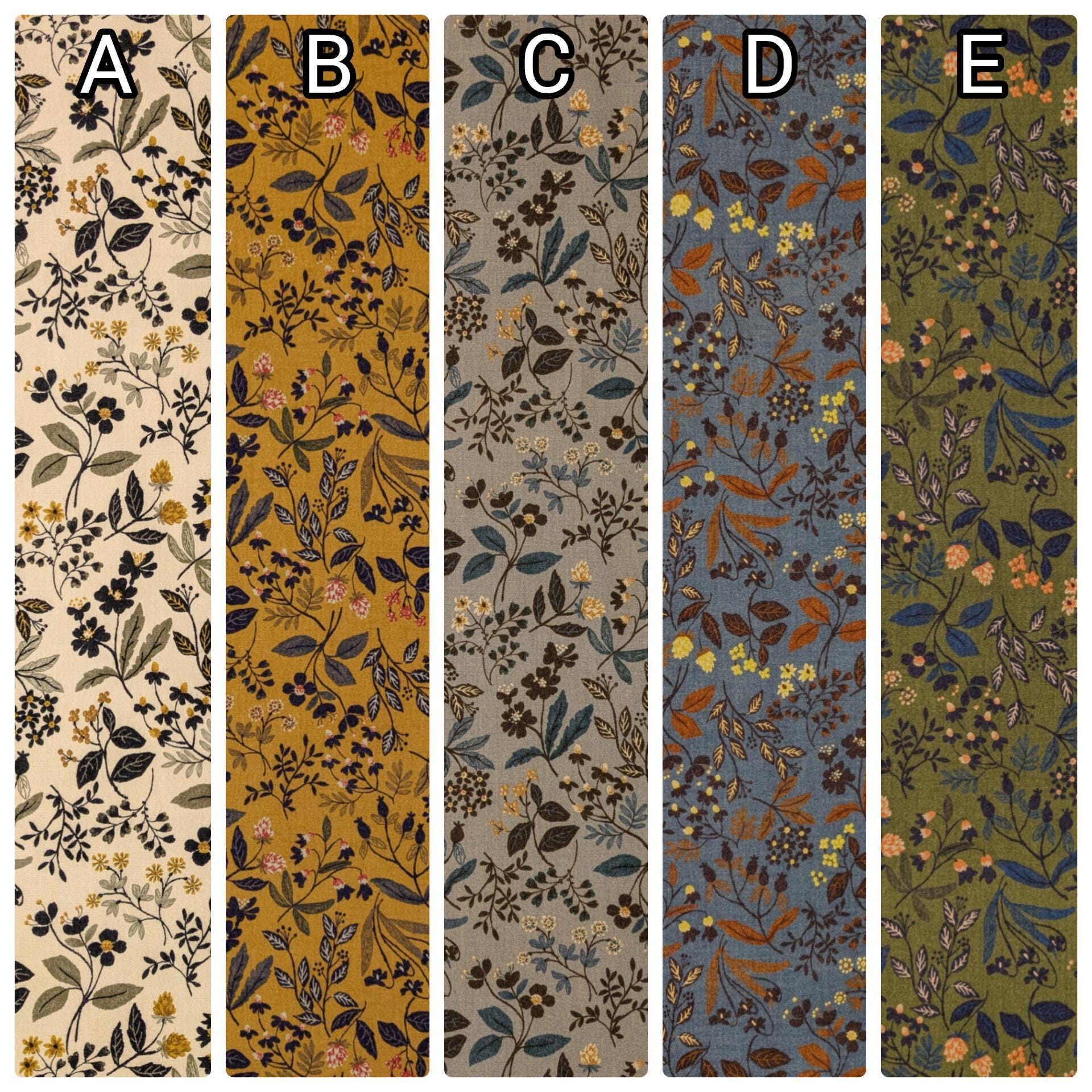 Hokkoh - Enchanted Wildflowers Brushed Cotton Fabric - Gray