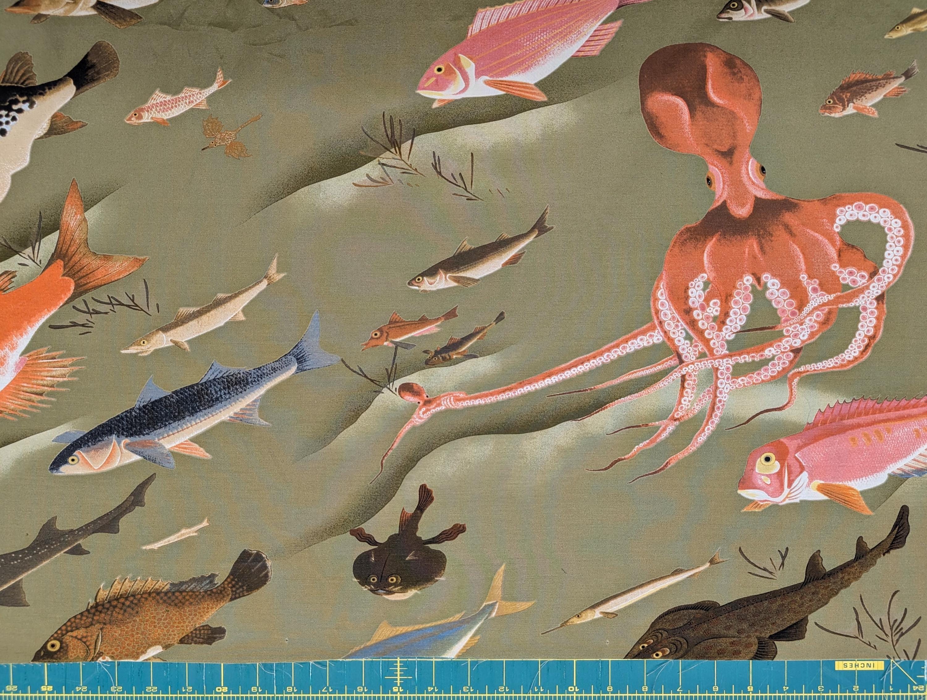 Hokkoh - Ocean Creatures Rayon - Green