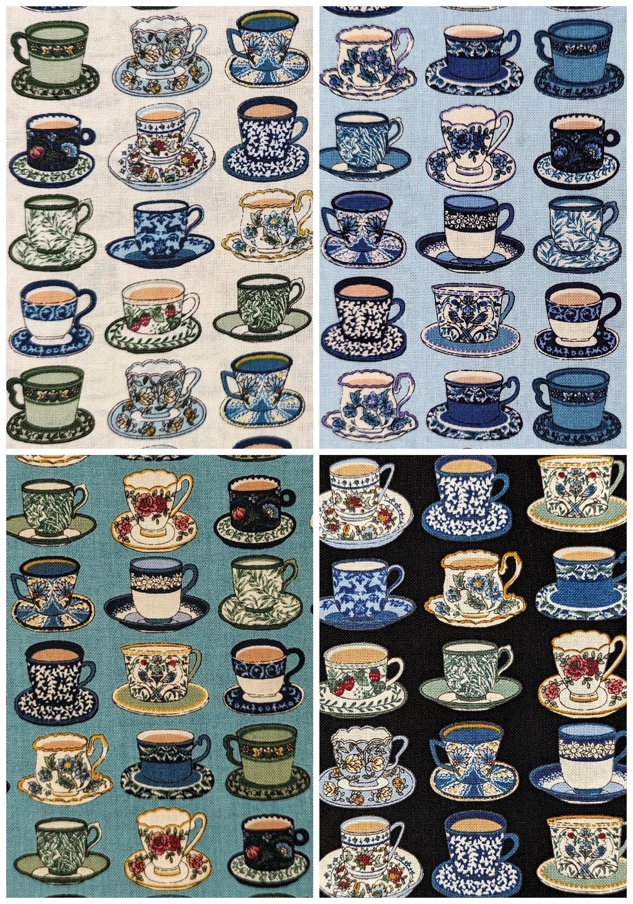 Senyo - Afternoon Tea Cotton Fabric - Blue