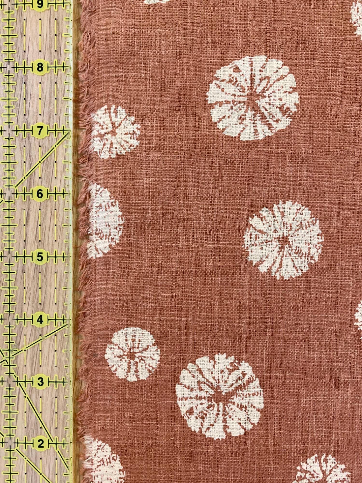 Morikiku - Shibori Sand Dollars Cotton Dobby - Salmon Pink Beige