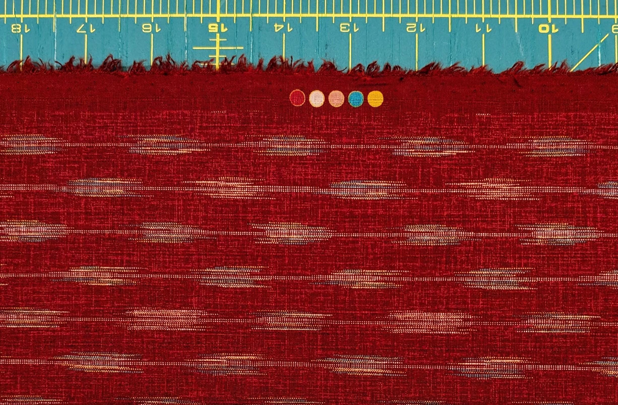 Morikiku - Arrows Cotton Dobby - Red