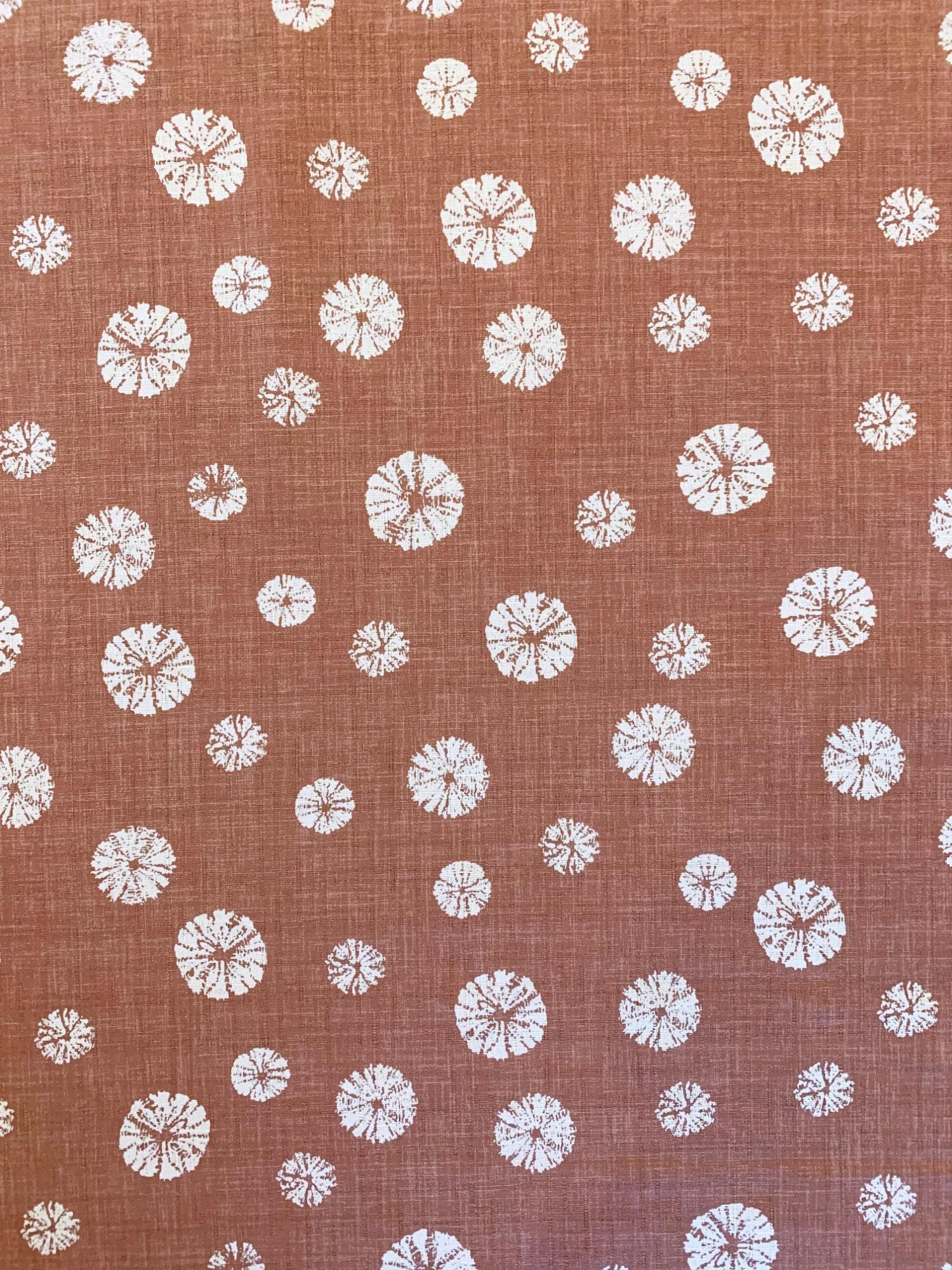 Morikiku - Shibori Sand Dollars Cotton Dobby - Salmon Pink Beige