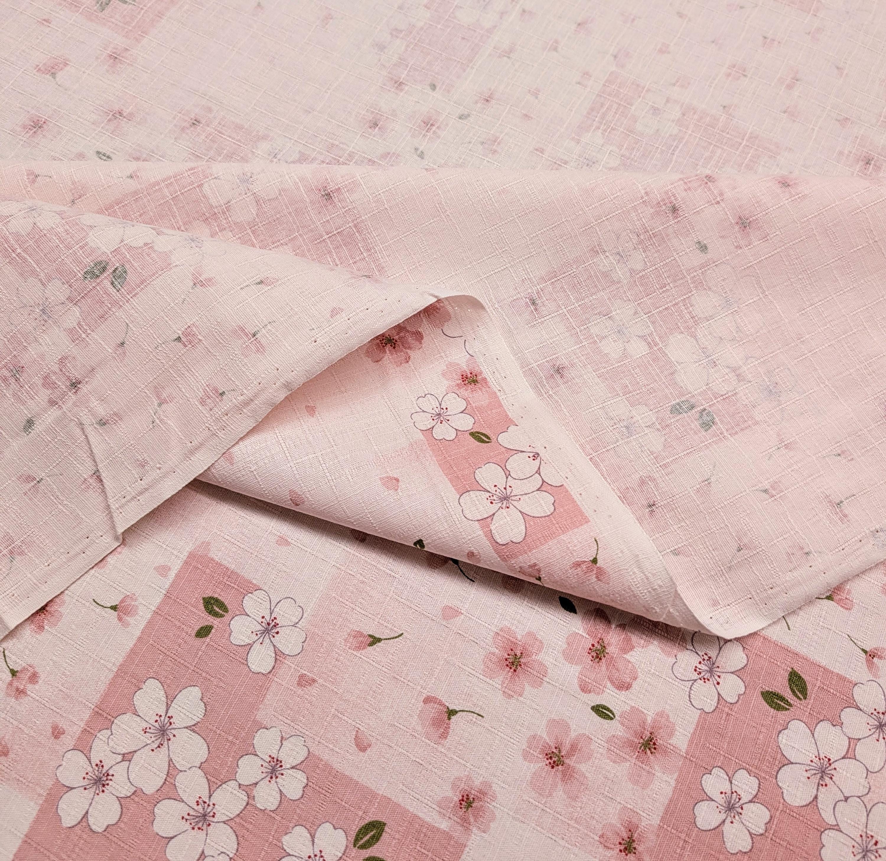 Patchwork Cherry Blossoms Kobayashi Japanese dobby cotton fabric KTS-6971 B pink