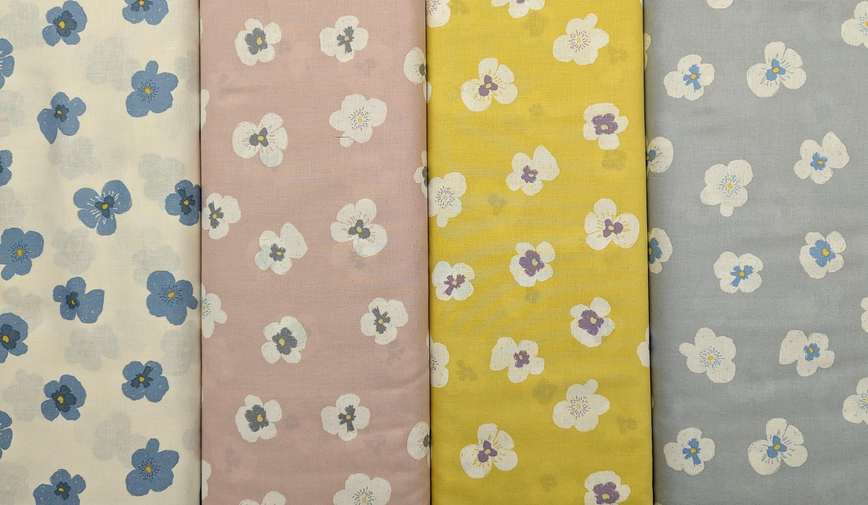 Koizumi - Blooming Pansies Cotton - Gray