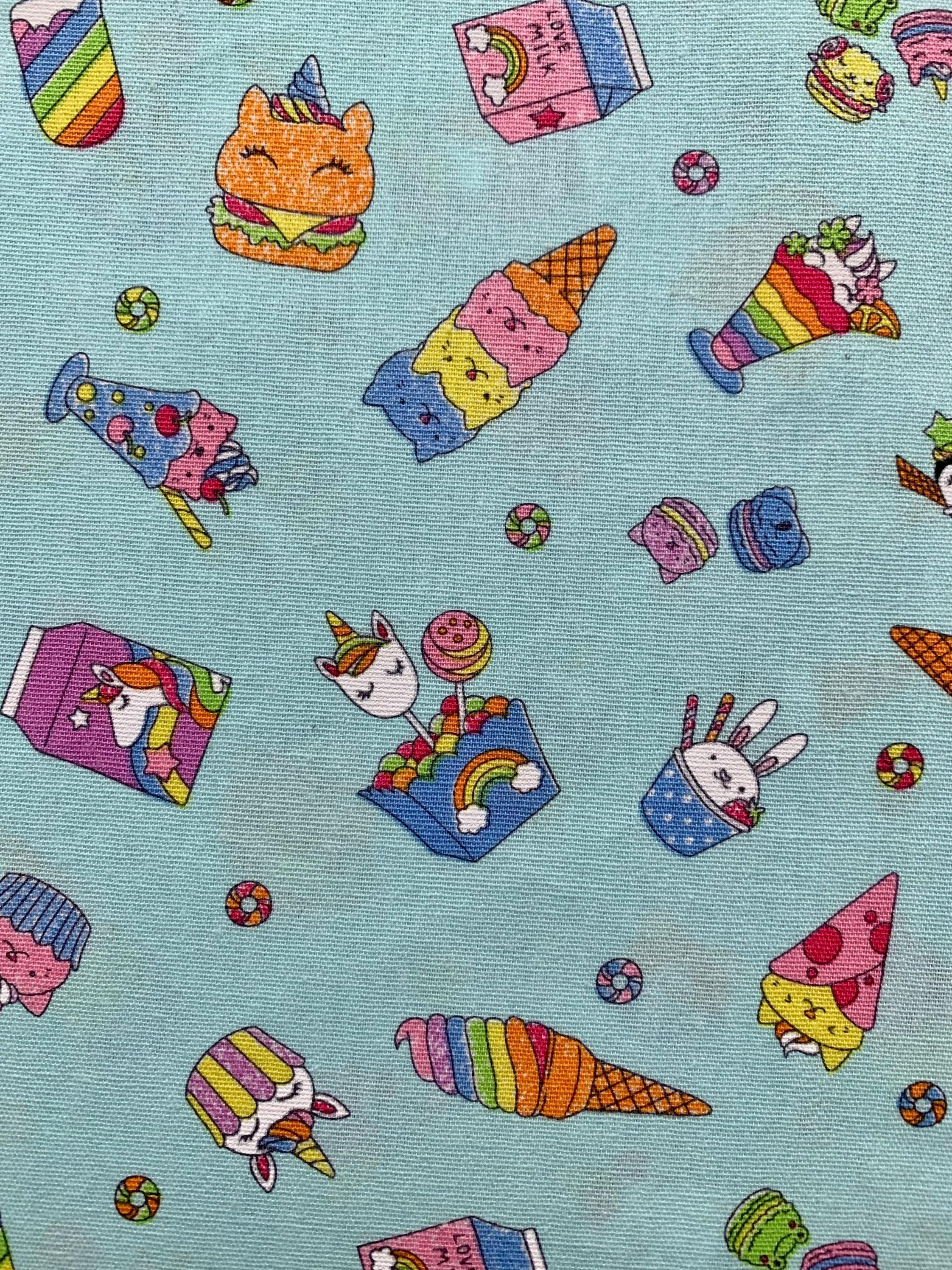 Senyo - Nice Life Snack Animals Cotton Fabric - Blue
