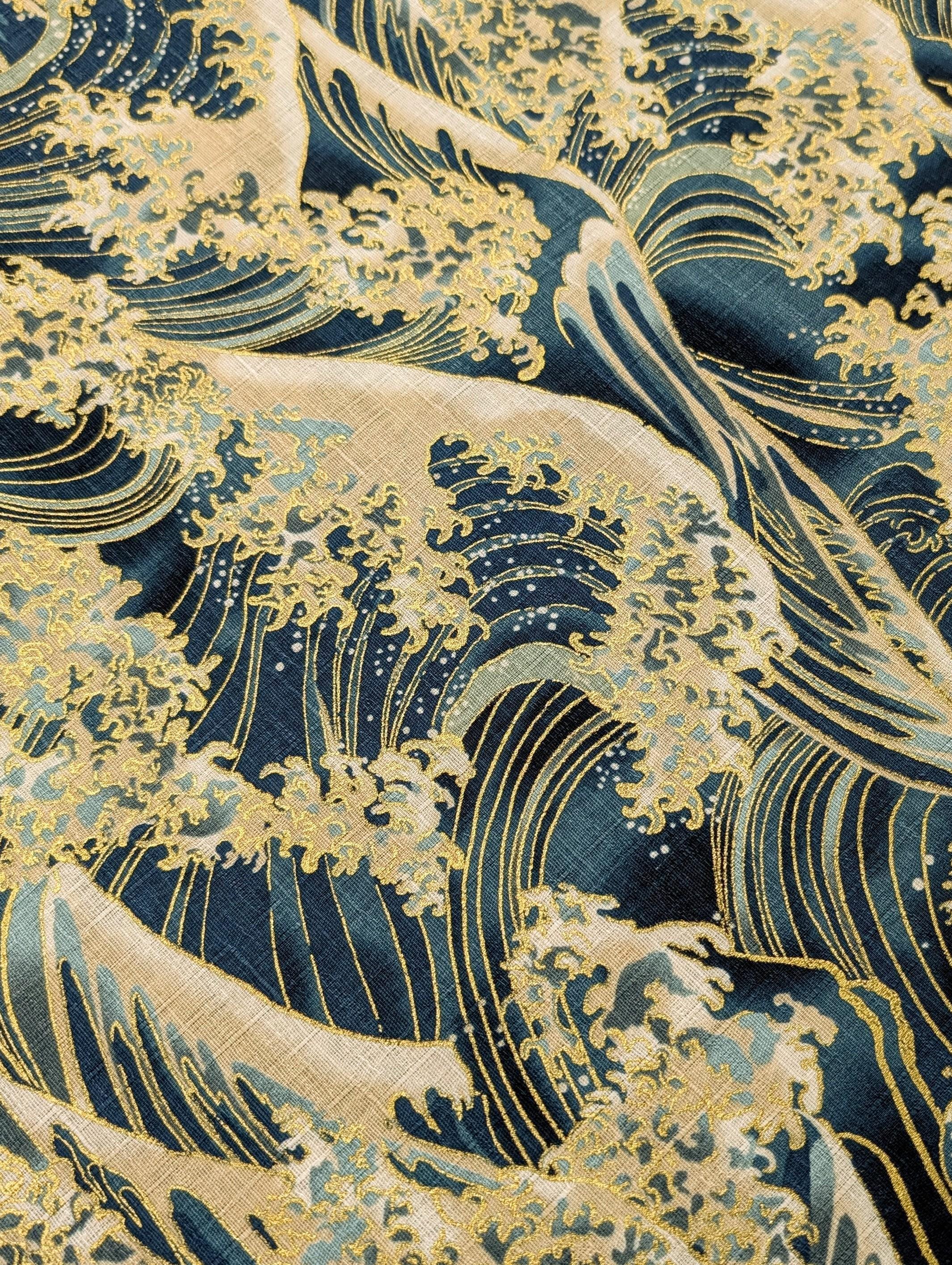 Hokkoh - Golden Waves Cotton Dobby - Teal